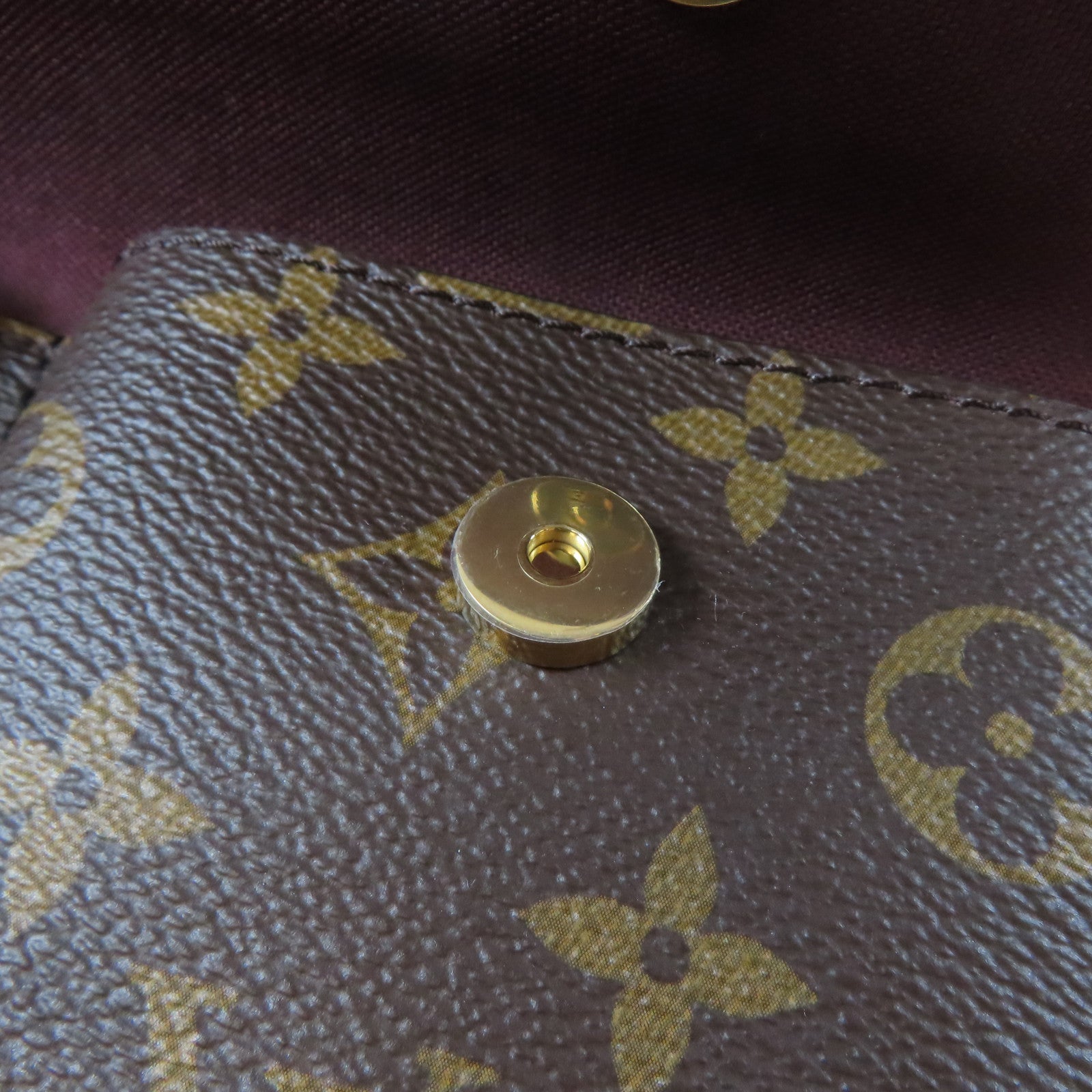 LOUIS VUITTON Monogram Vivacite金扣手挽肩背兩用袋啡色
