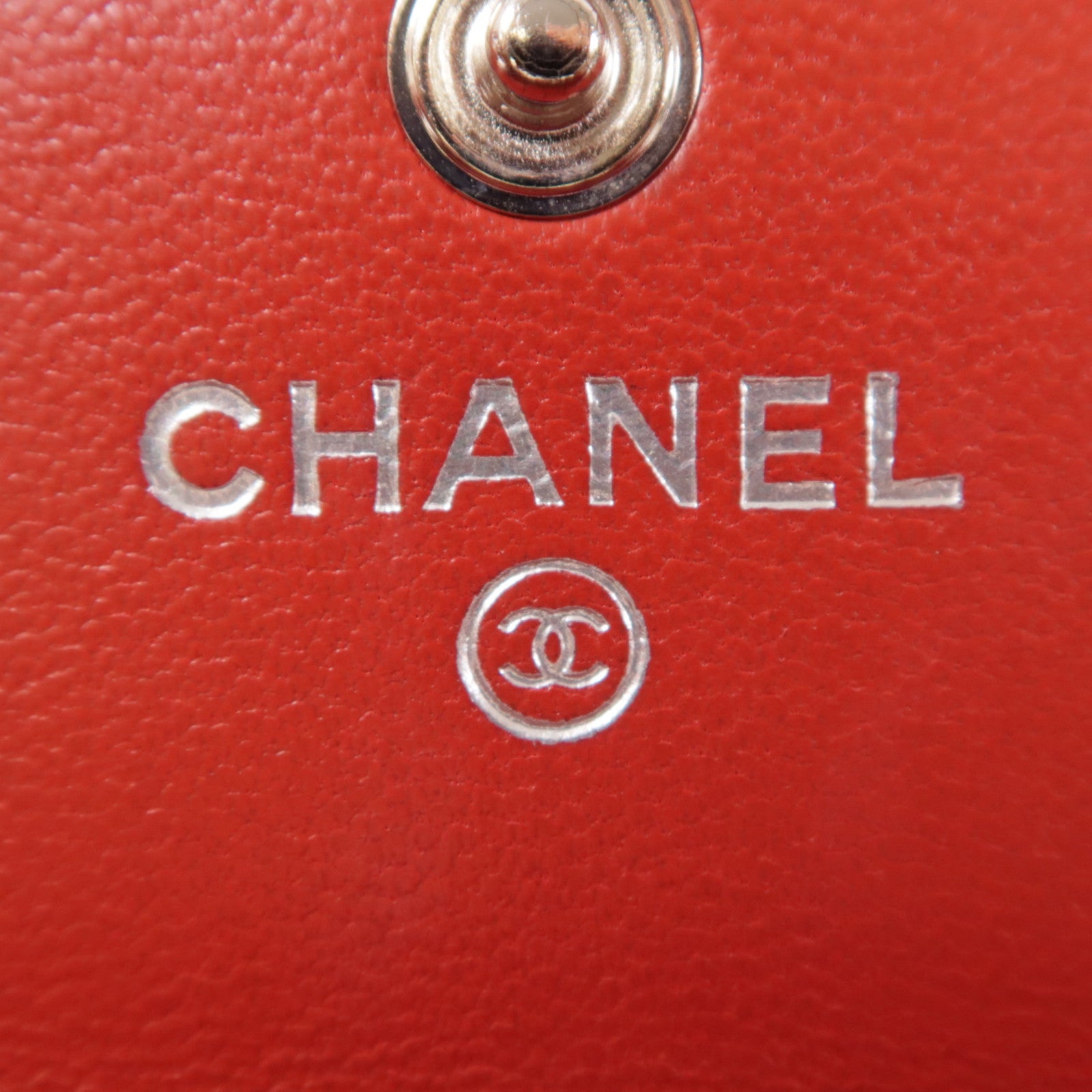 CHANEL 羊皮皮革Long Wallet銀扣長錢包