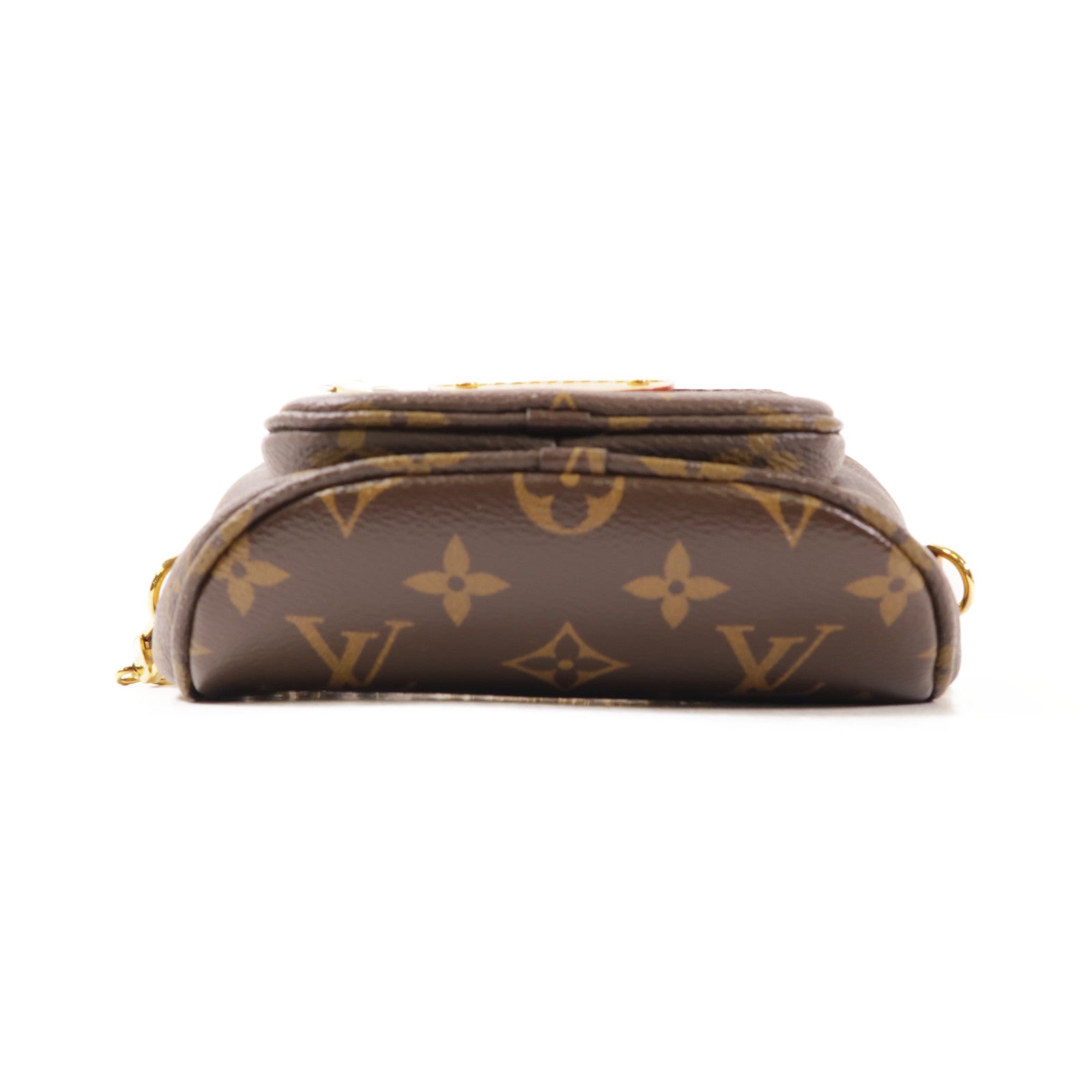LOUIS VUITTON Monogram Mini Bumbag金扣手挽肩背兩用袋棕色