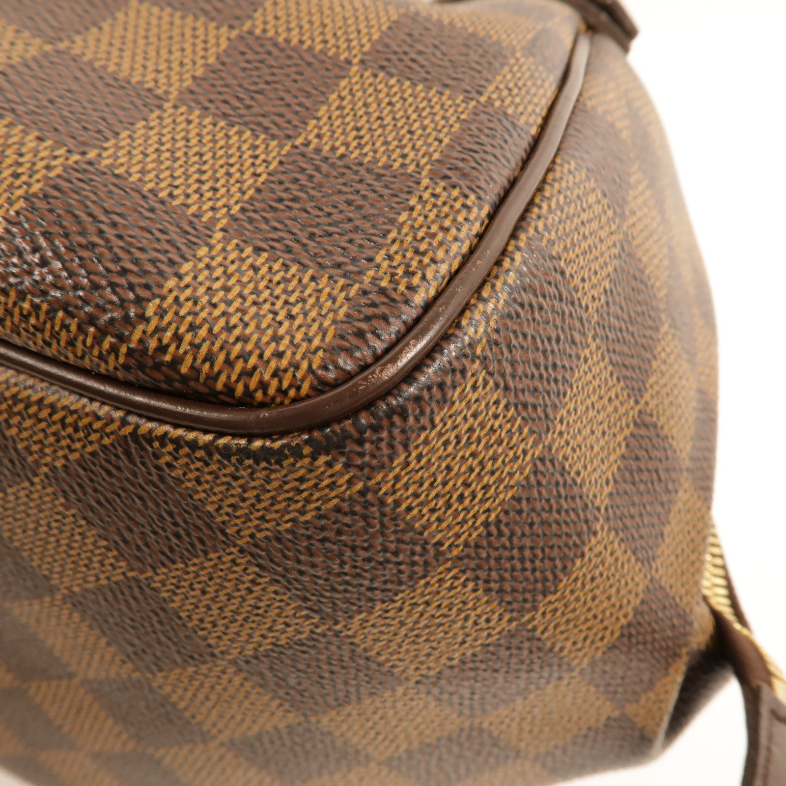 LOUIS VUITTON Damier Belem MM金扣肩背袋棕色