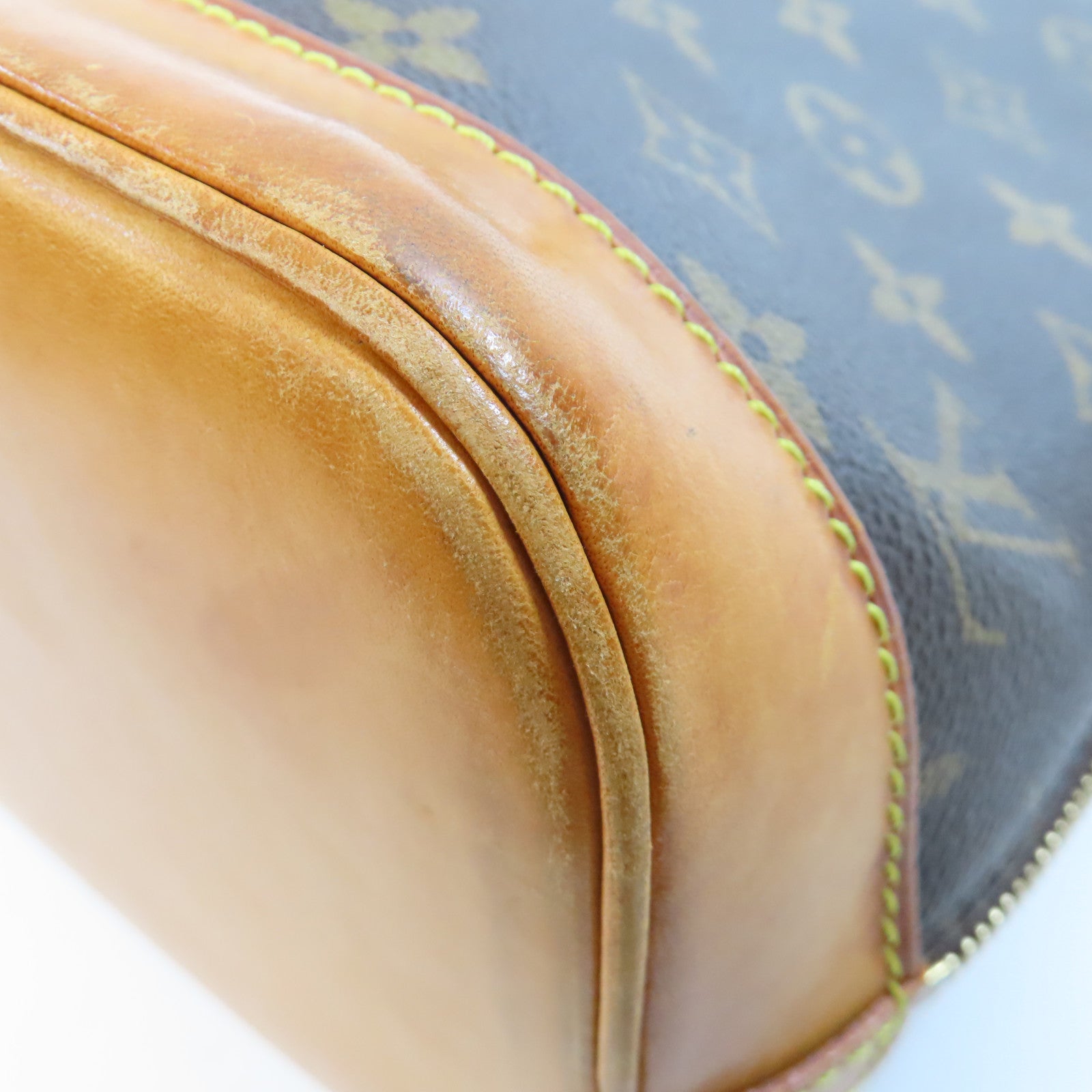 LOUIS VUITTON Monogram Alma金扣手挽袋啡色