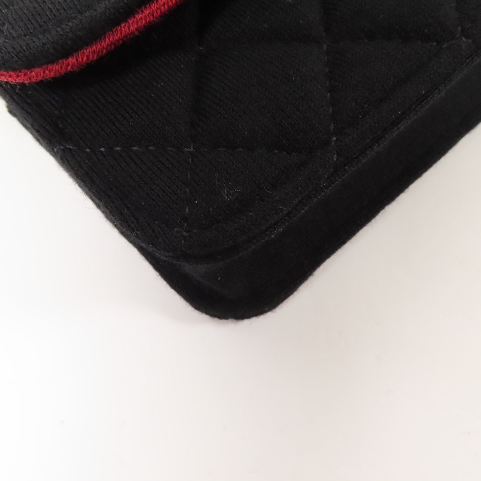 CHANEL 棉質Mini Chain Bag金扣鏈帶肩背袋