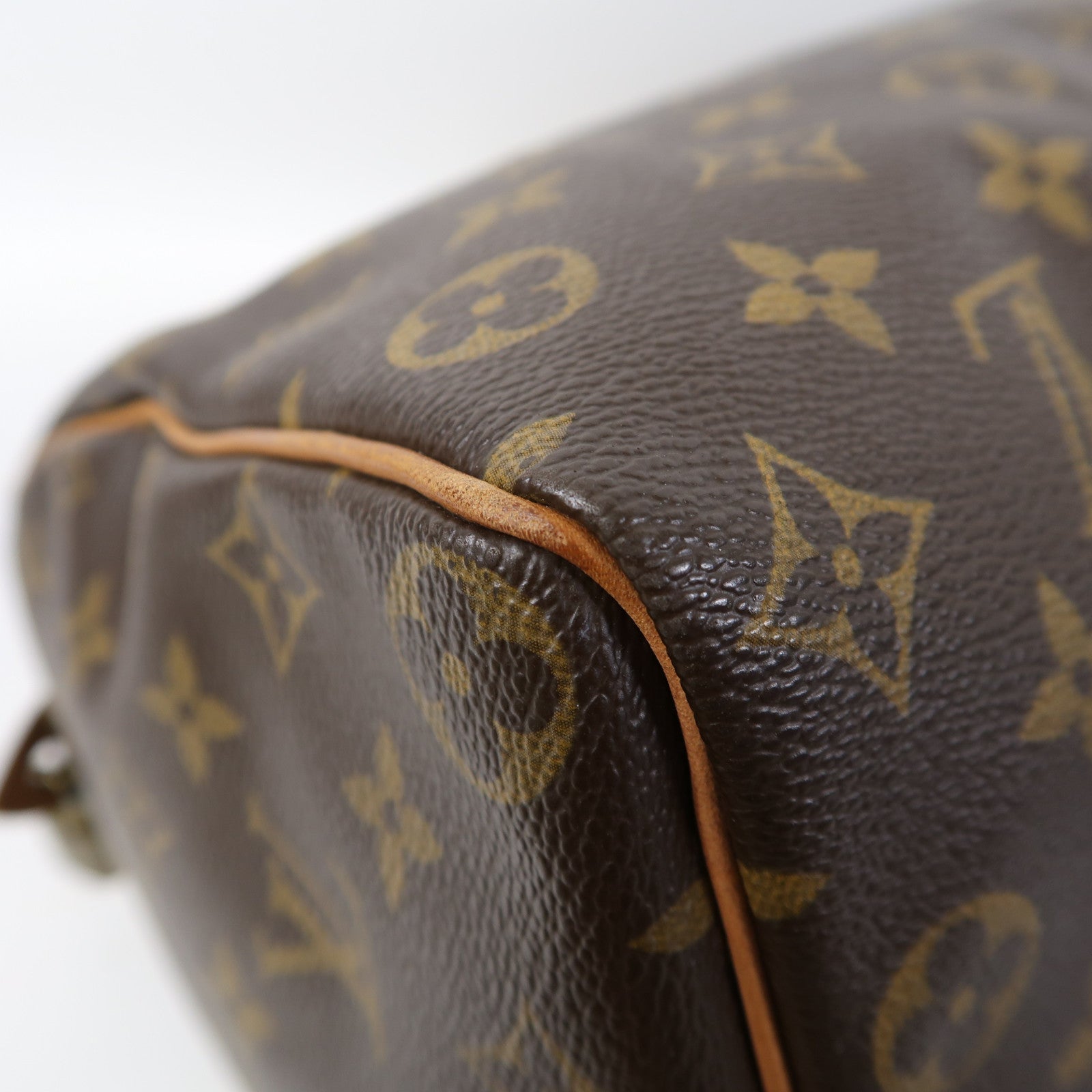 LOUIS VUITTON Monogram Speedy 35金扣手挽袋啡色