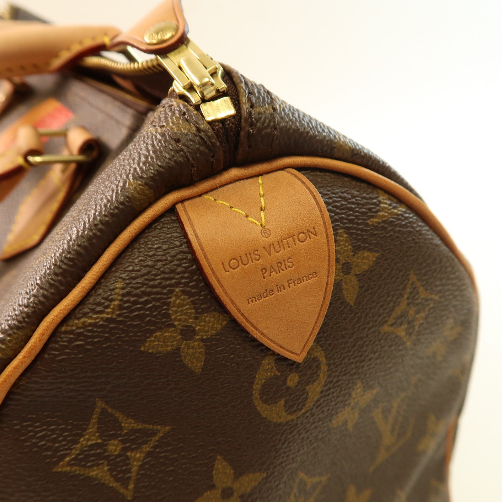 LOUIS VUITTON Monogram Speedy 35金扣手挽袋啡色