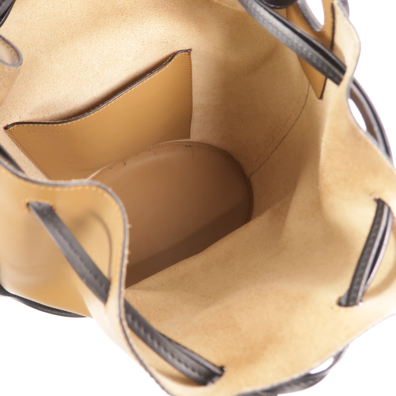 LOEWE 牛皮皮革Balloon Bucket Medium手挽肩背兩用袋