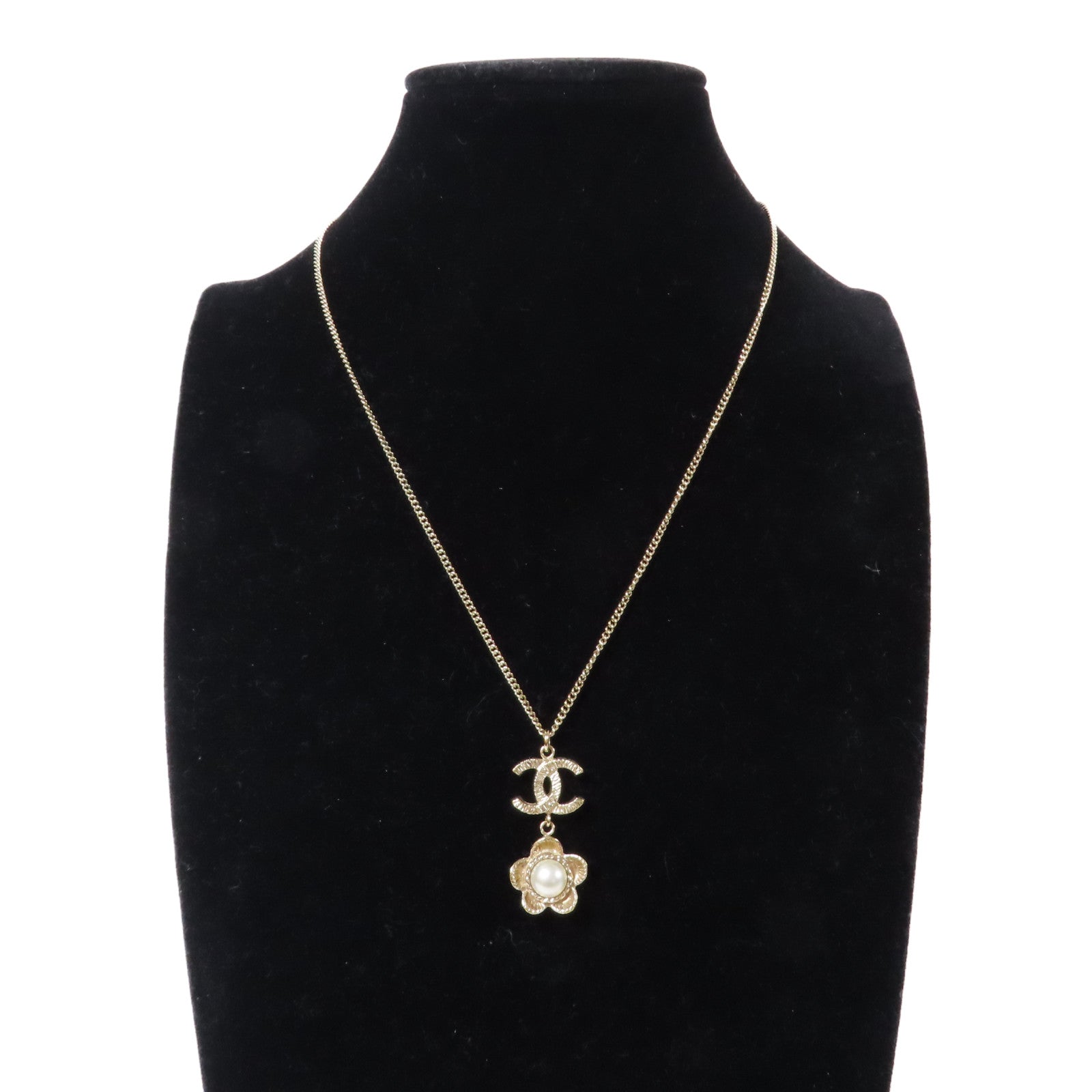 CHANEL 金屬/PVC Necklace項鍊金色