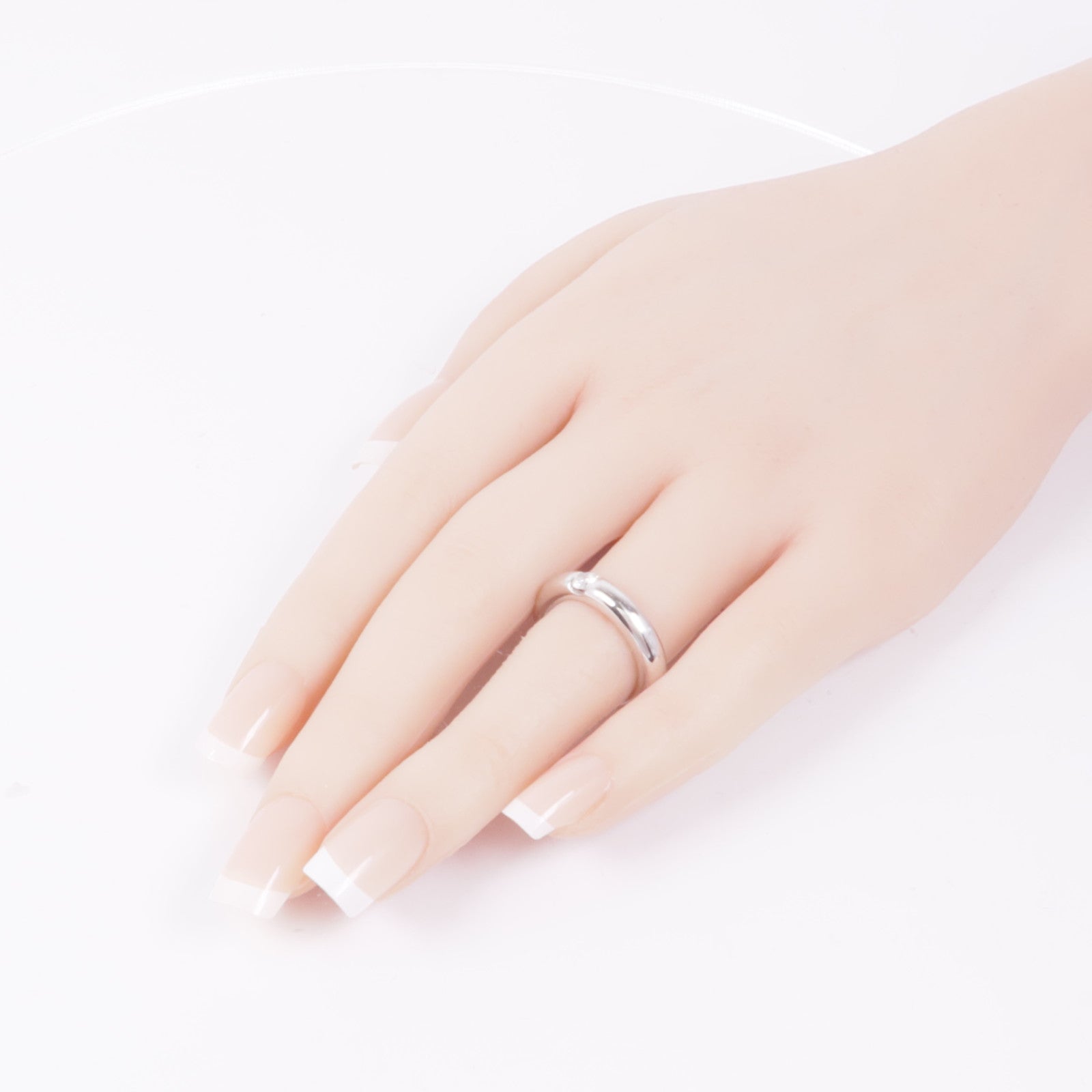 CARTIER 18K白金Ellipse Ring鑽石戒指Cartier#51/US#5.5