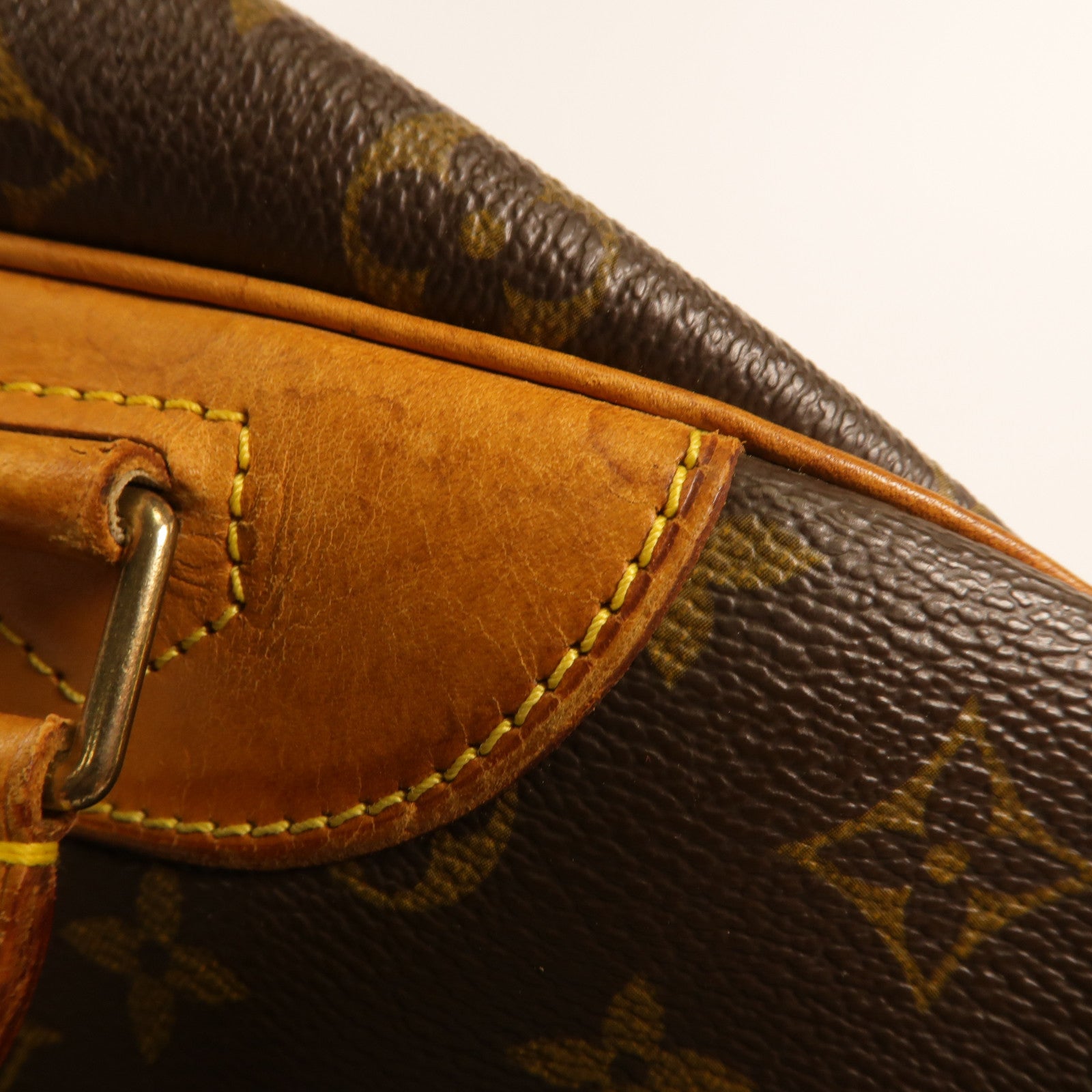 LOUIS VUITTON 【激減優惠】Monogram Deauville金扣手挽袋棕色