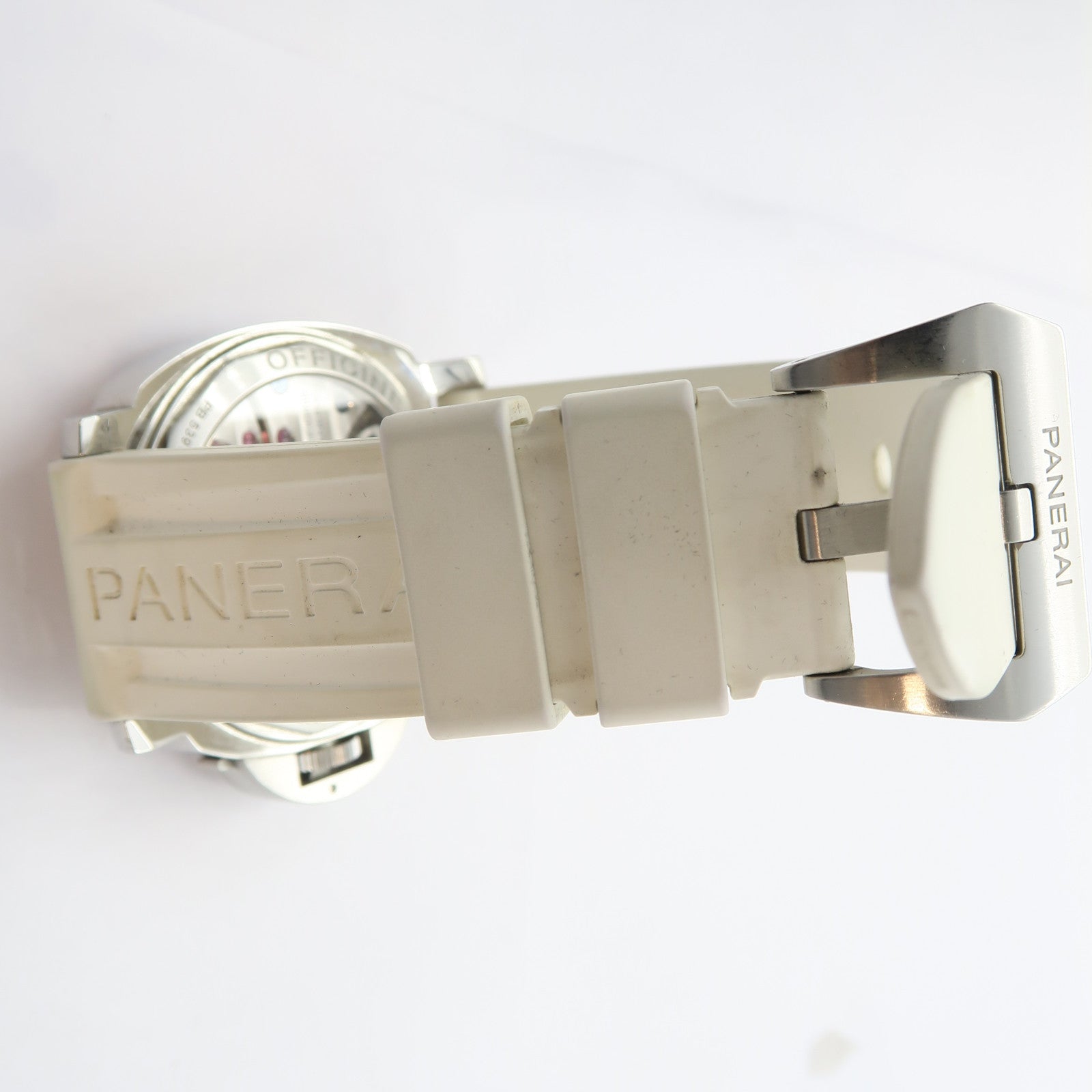 PANERAI Luminor不鏽鋼/橡膠帶手錶手動機芯白色