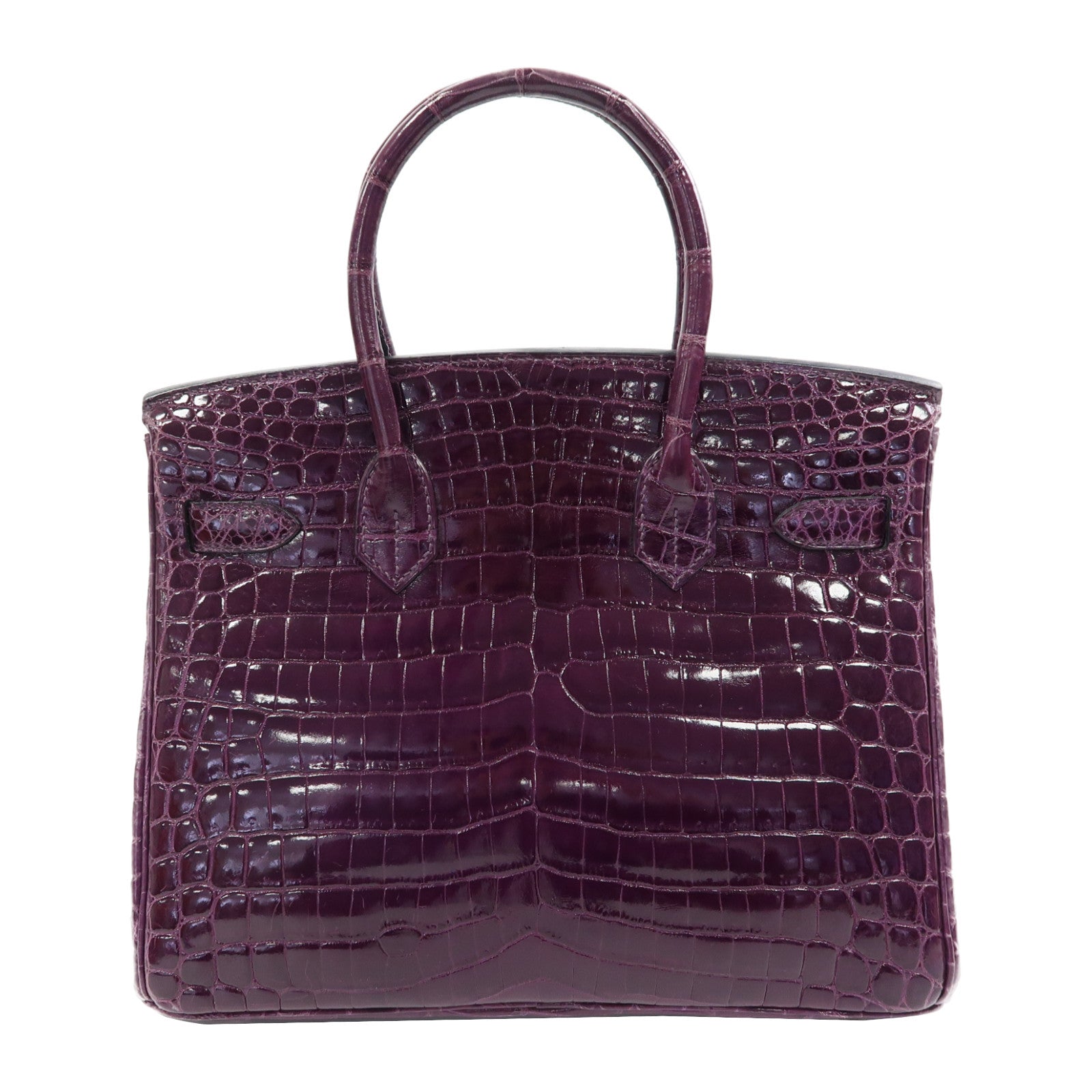 HERMES Croco Niloticus皮革Birkin 30銀扣手挽袋