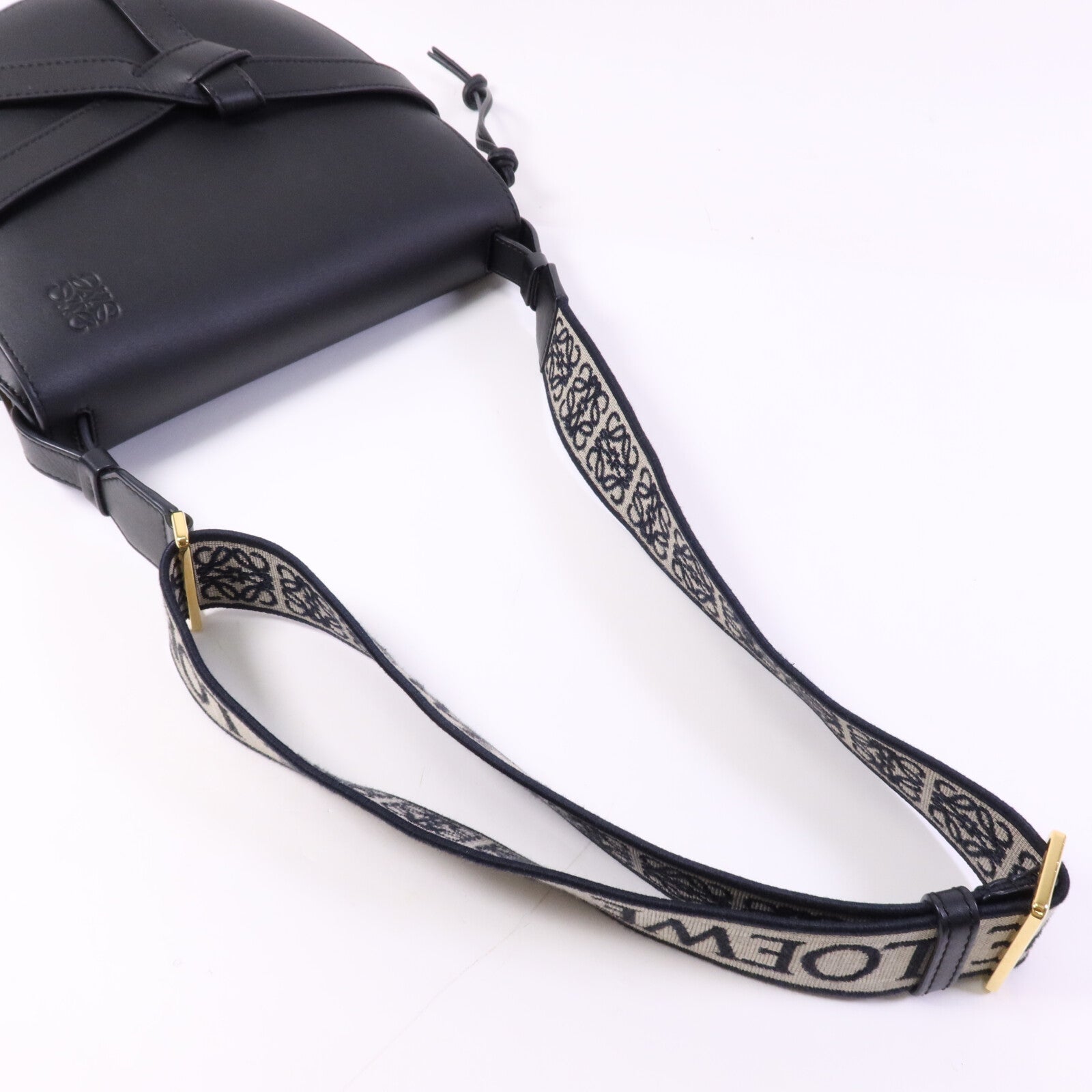LOEWE 牛皮皮革Small Gate Bag金扣肩背袋