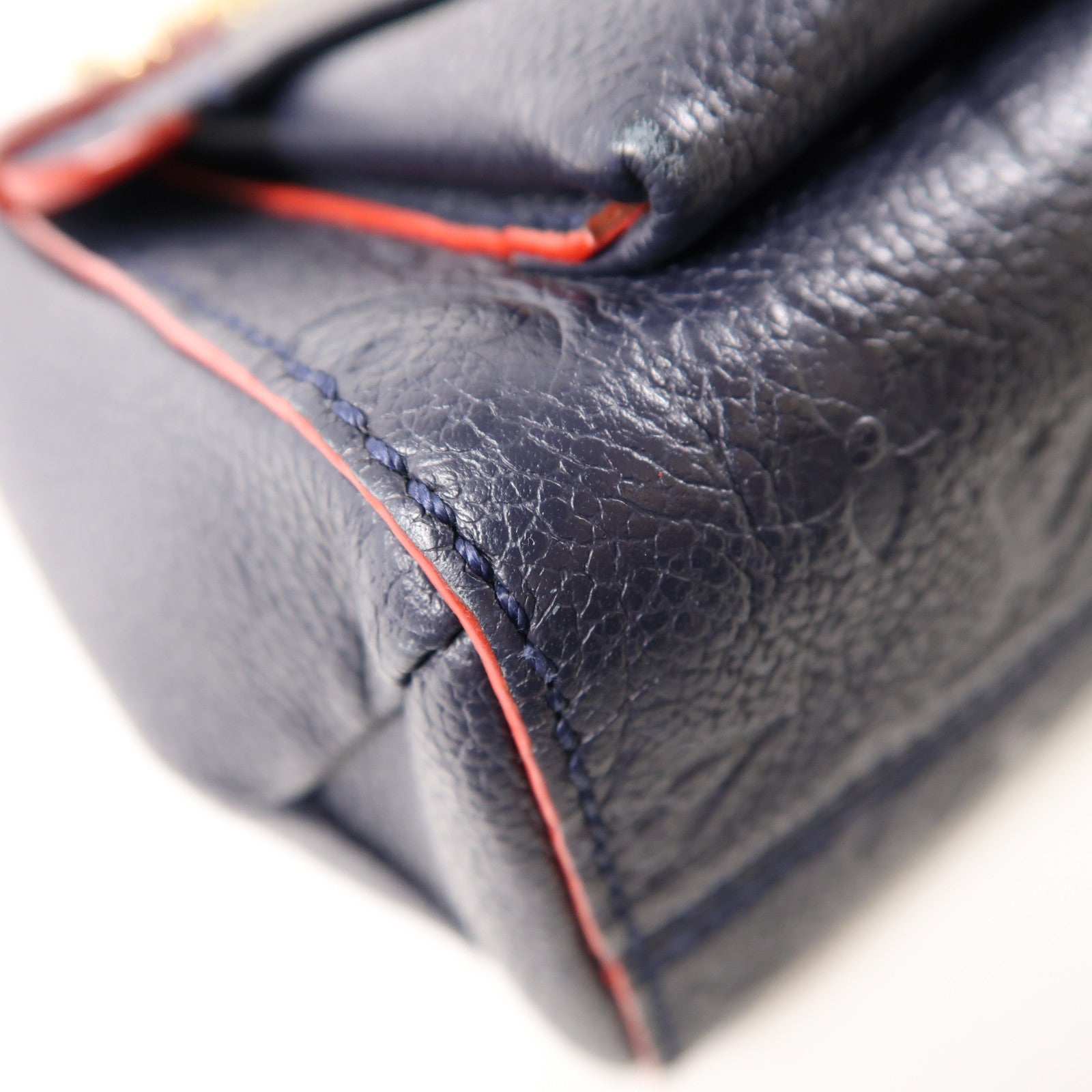 LOUIS VUITTON Monogram Empreinte Vavin PM金扣肩背袋深藍色