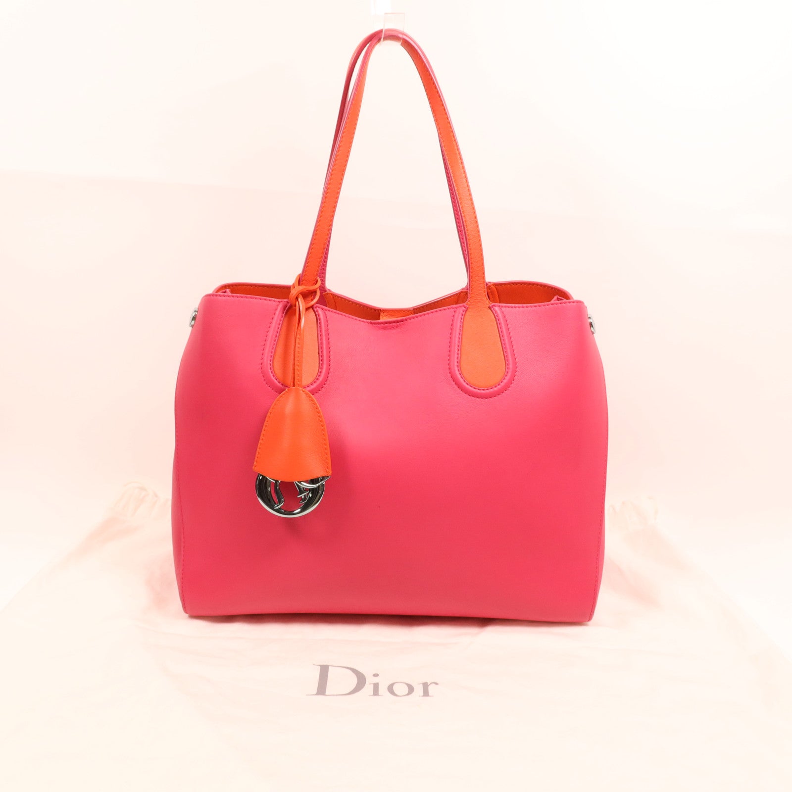 Dior 羊皮皮革Shoulder Bag銀扣肩背袋