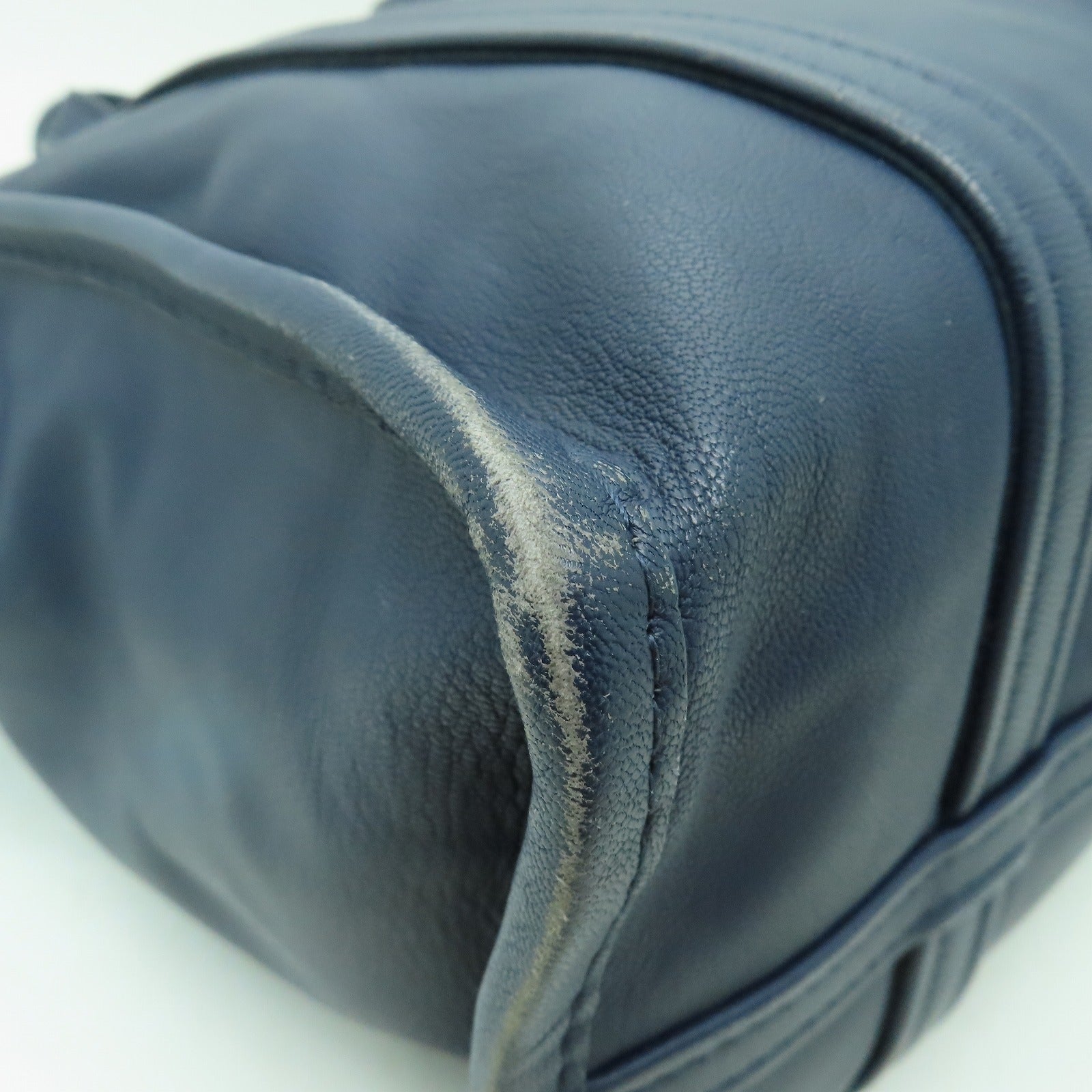 BALENCIAGA 【激減優惠】牛皮皮革2way Shoulder Bag銀扣手挽肩背兩用袋藍色