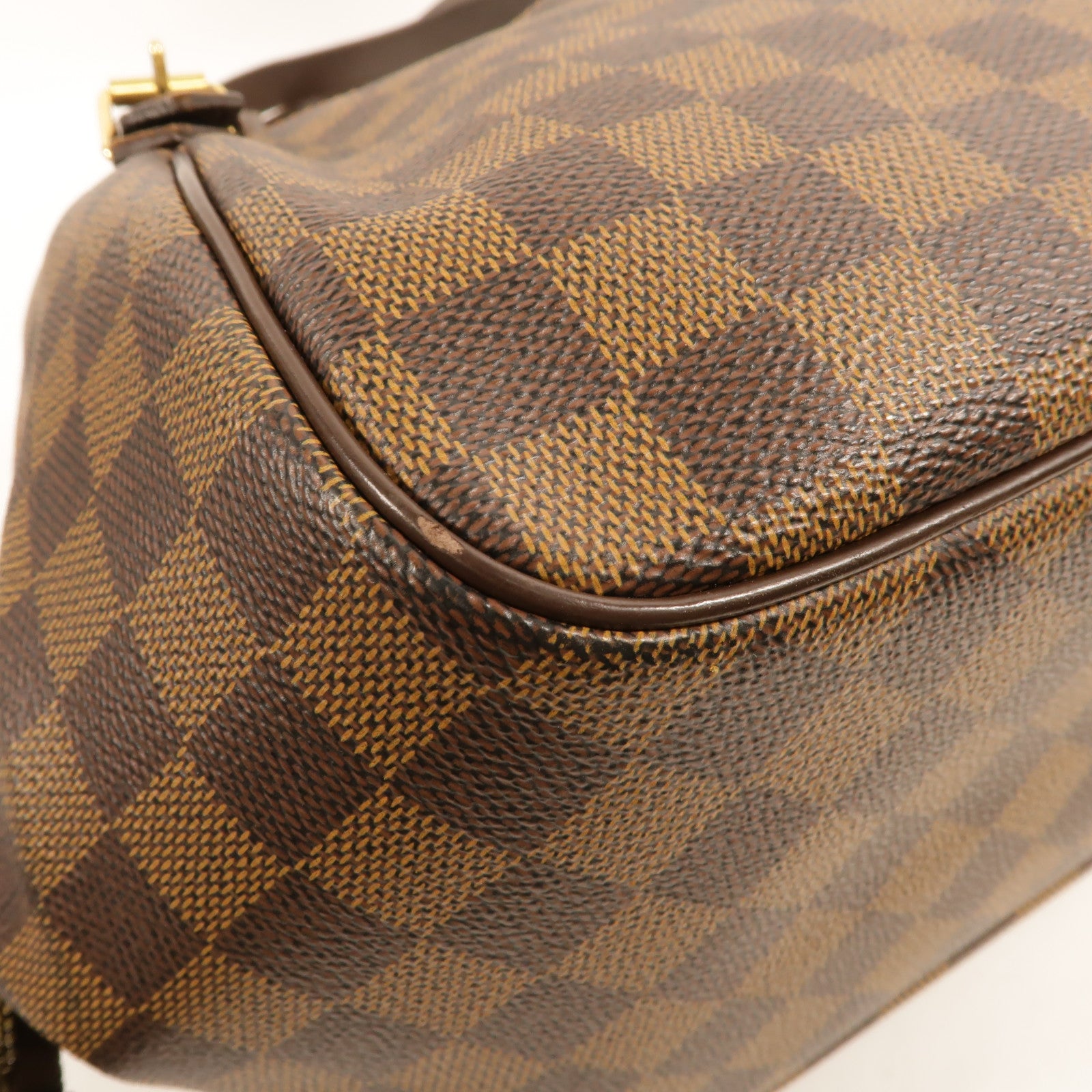 LOUIS VUITTON Damier Belem MM金扣肩背袋棕色