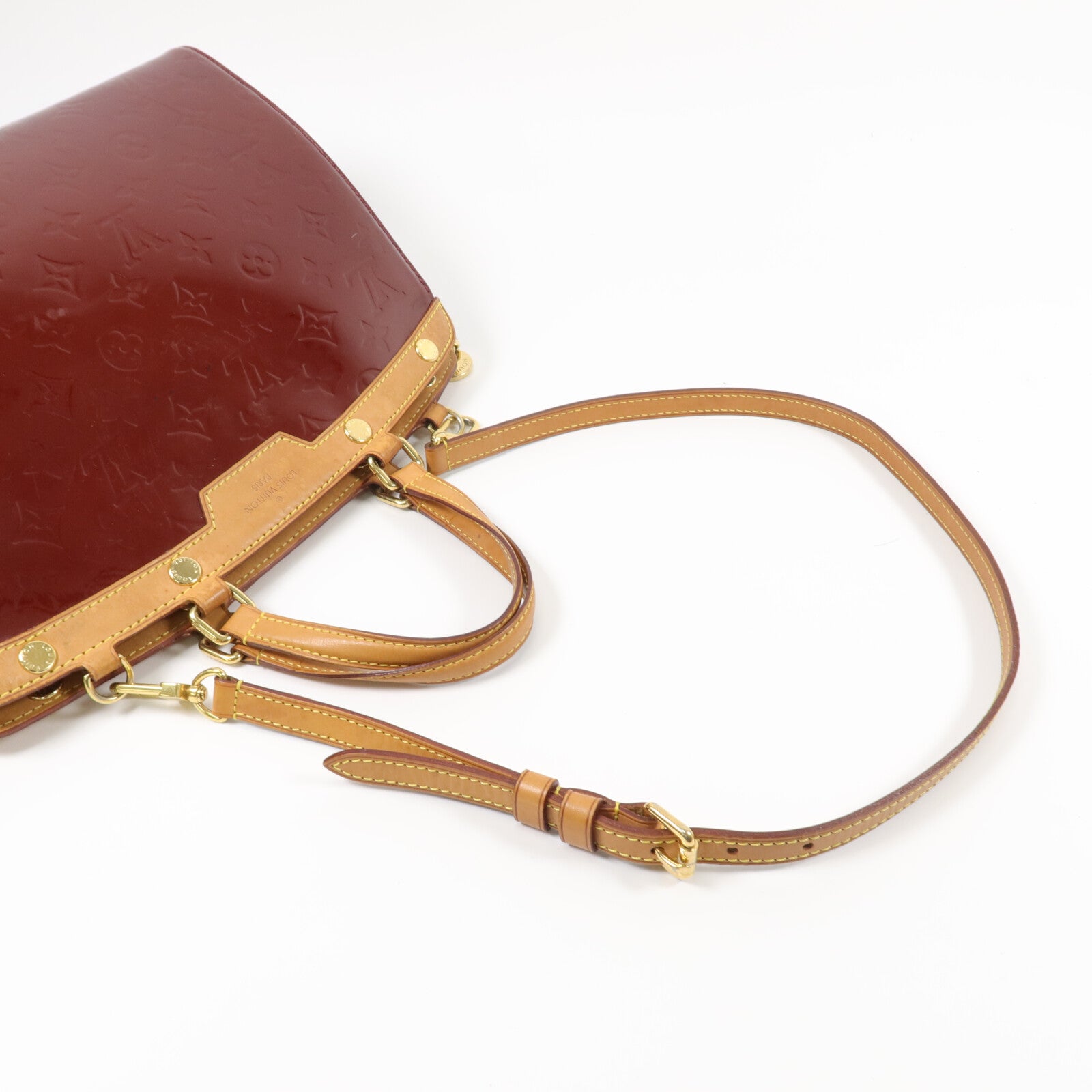LOUIS VUITTON Monogram Vernis Brea MM手挽肩背兩用袋