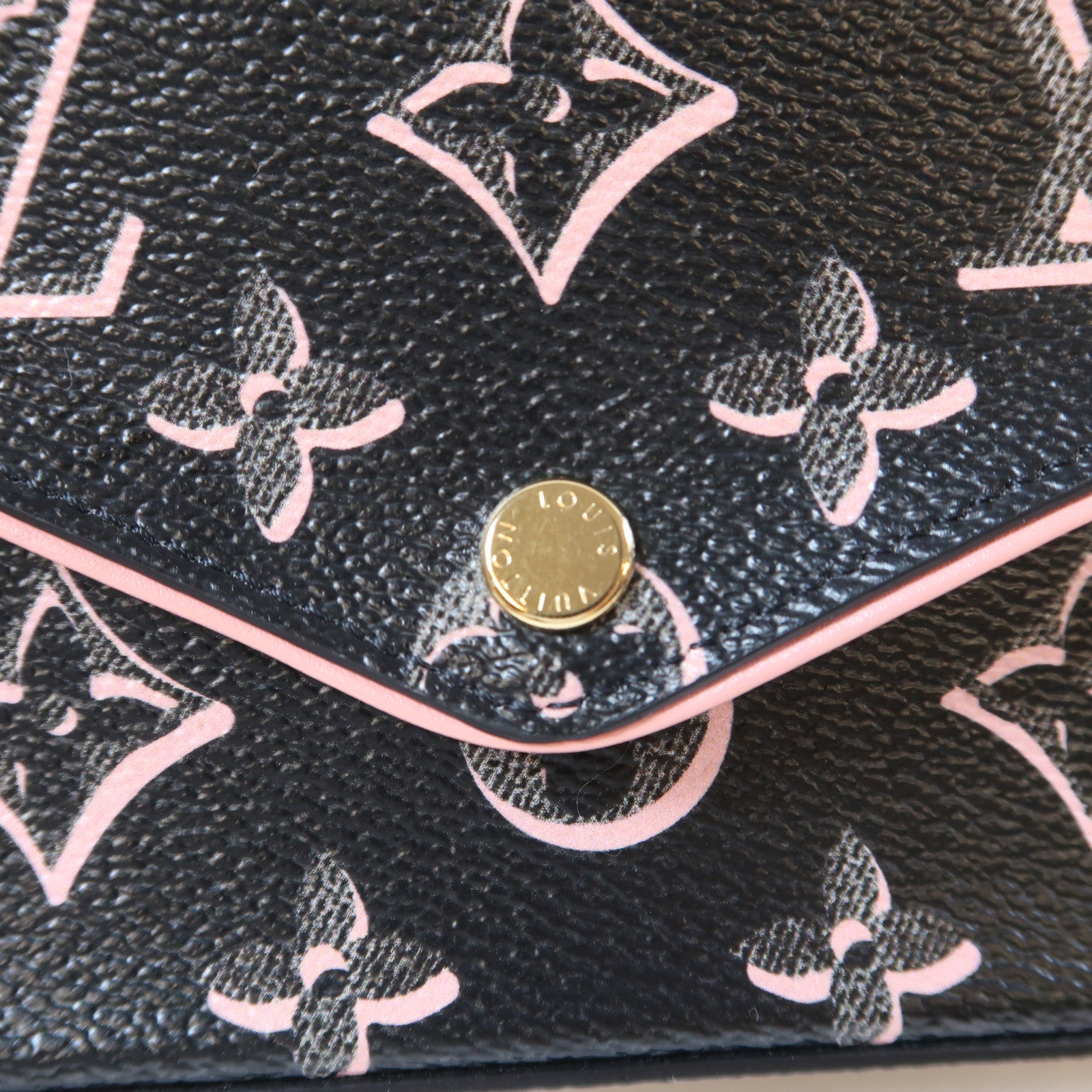LOUIS VUITTON 【激減優惠】Monogram Felicie Strap & Go金扣肩背袋黑色/粉紅色
