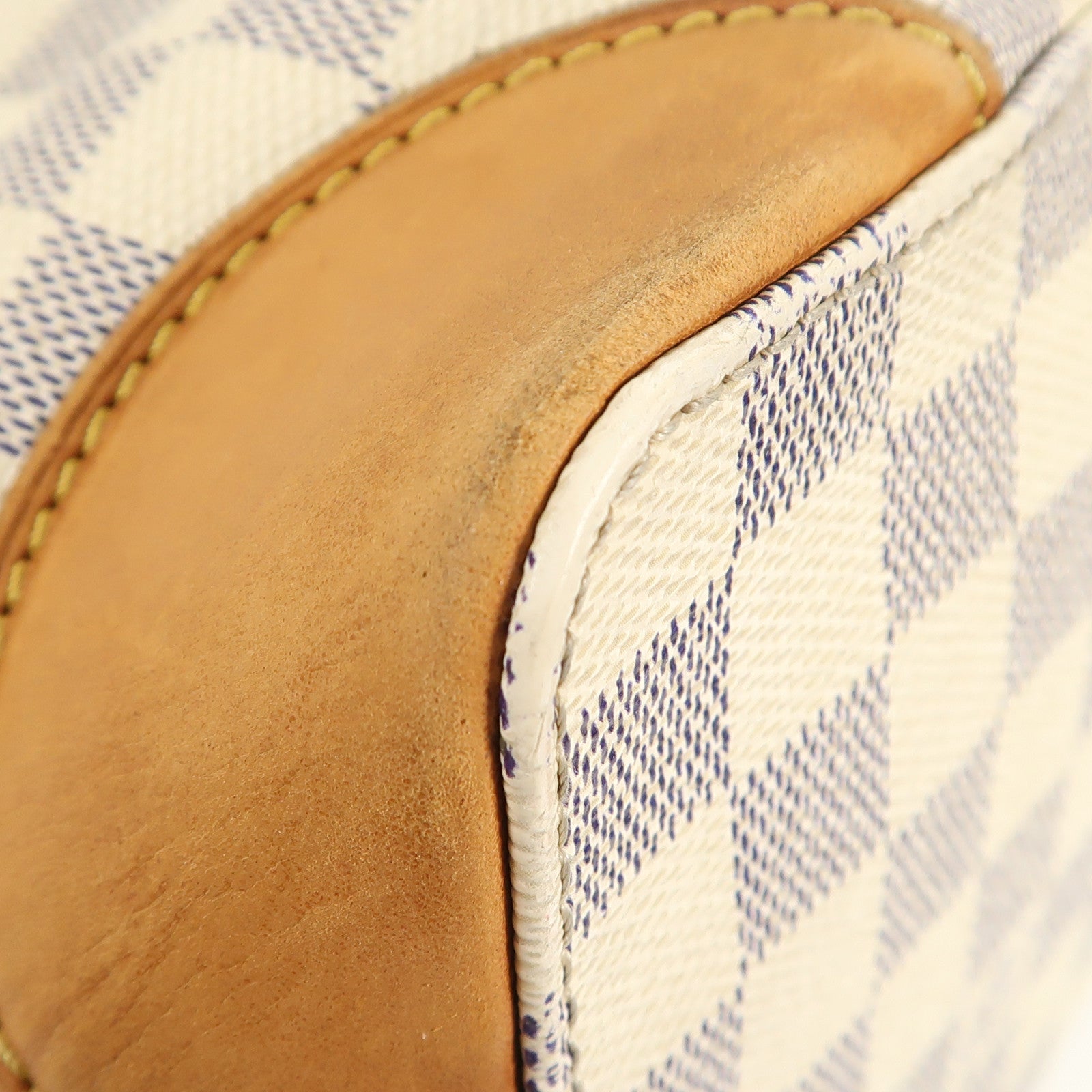 LOUIS VUITTON Damier Azur Hampstead PM金扣手挽袋