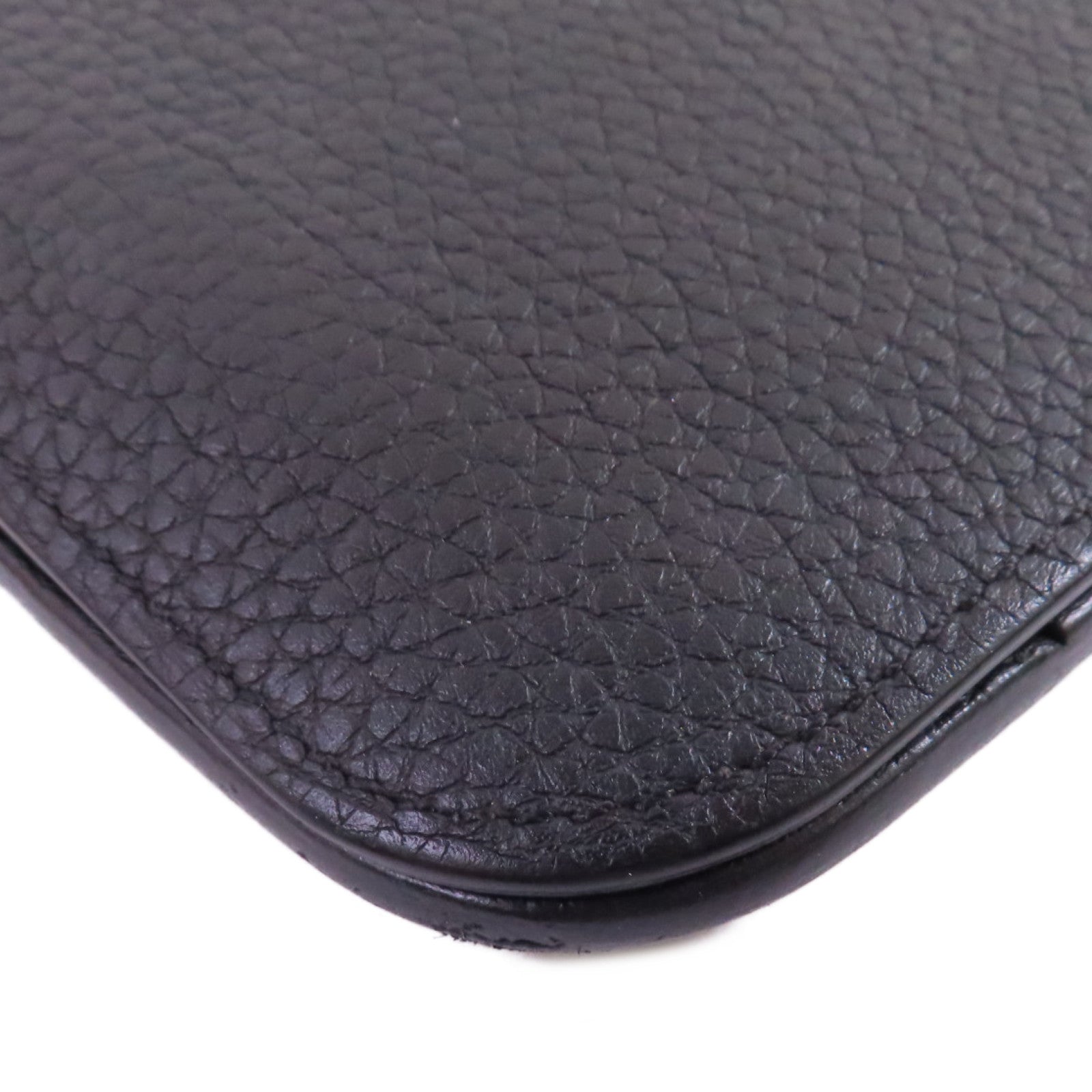 HERMES Togo皮革Dogon Wallet銀扣長錢包Noir/黑色