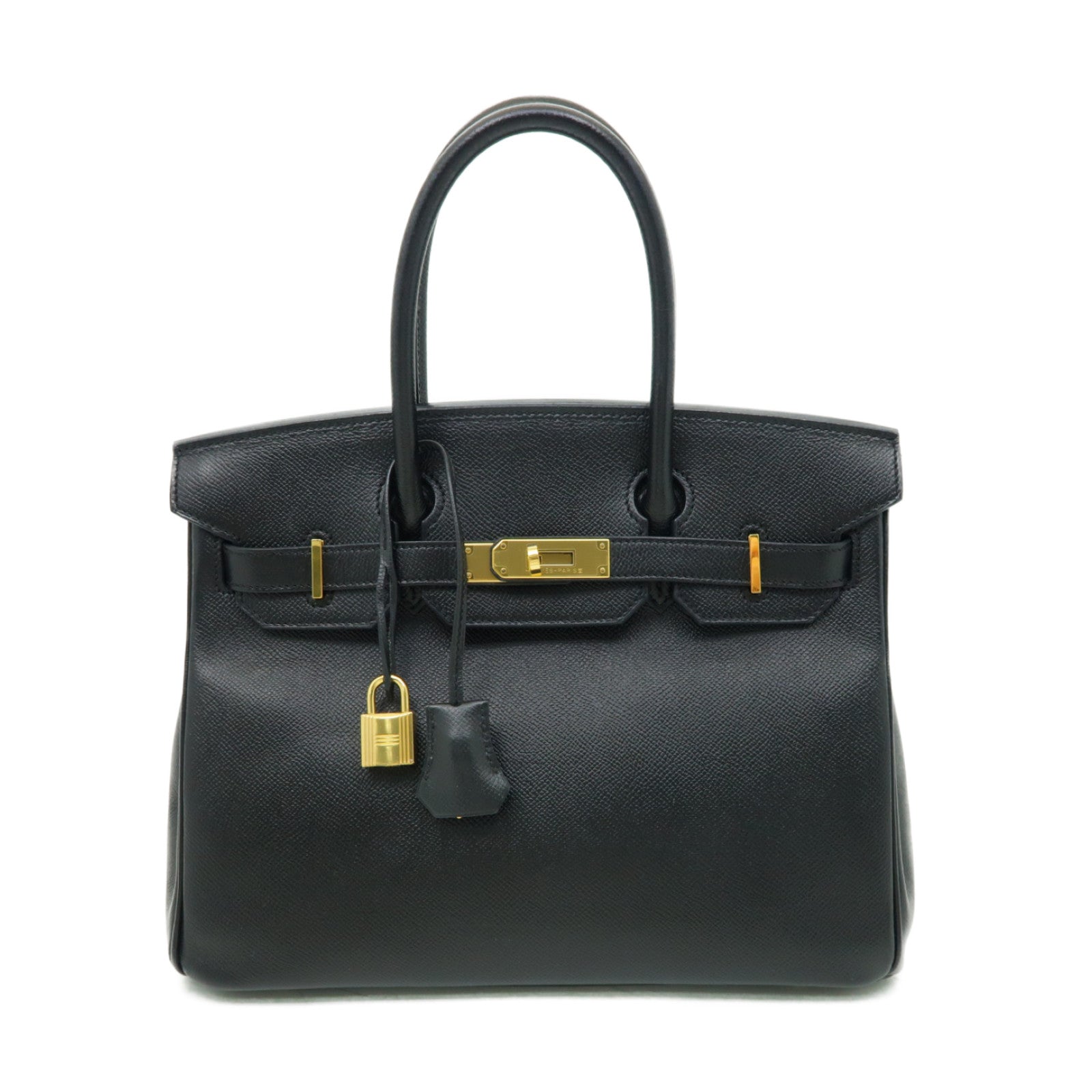 HERMES 【激減優惠】Epsom皮革Birkin 30金扣手挽袋Noir黑色