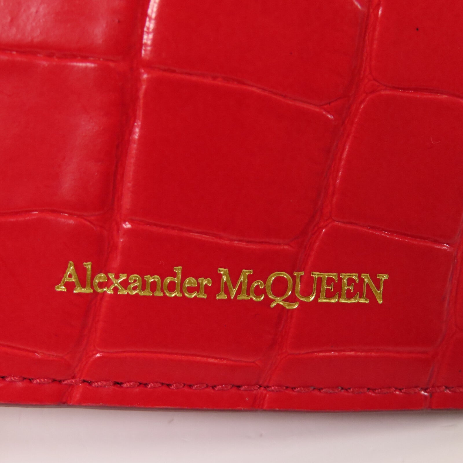 Alexander McQueen 皮革Alexander McQueen Card Case金扣卡套