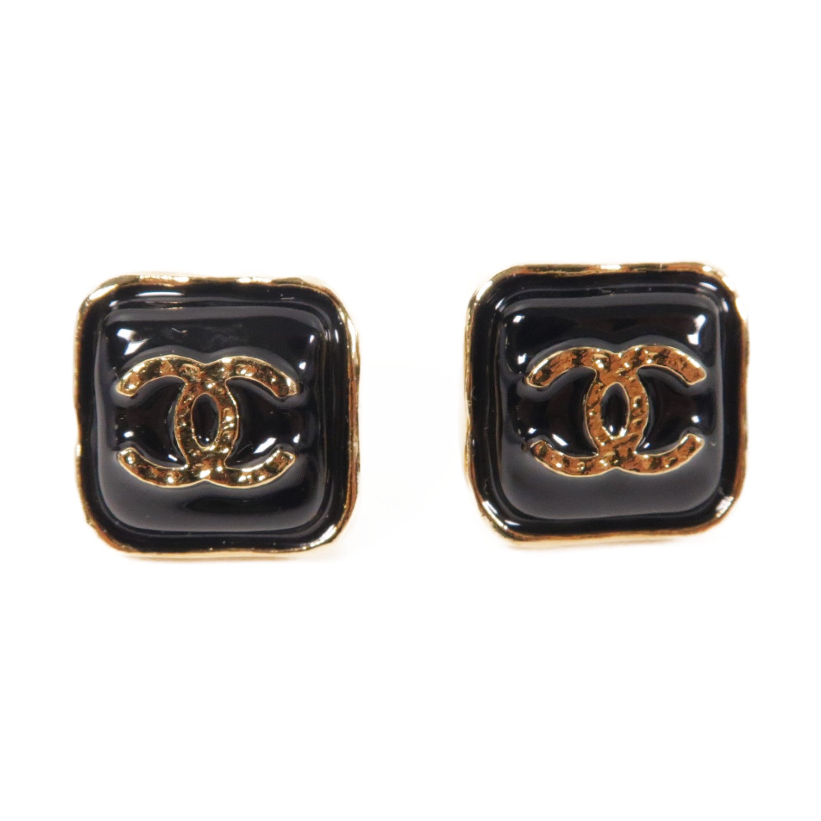 CHANEL 金屬Earrings耳環黑色/金色