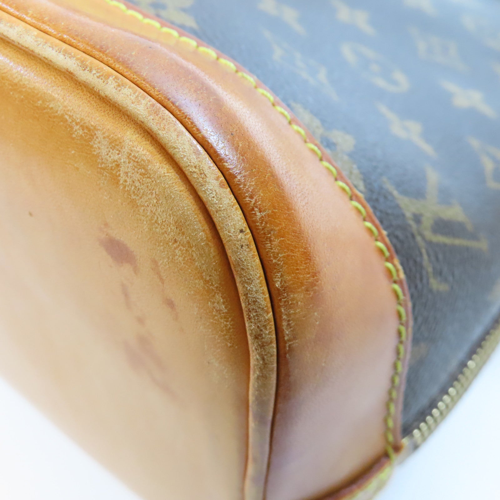 LOUIS VUITTON Monogram Alma金扣手挽袋啡色