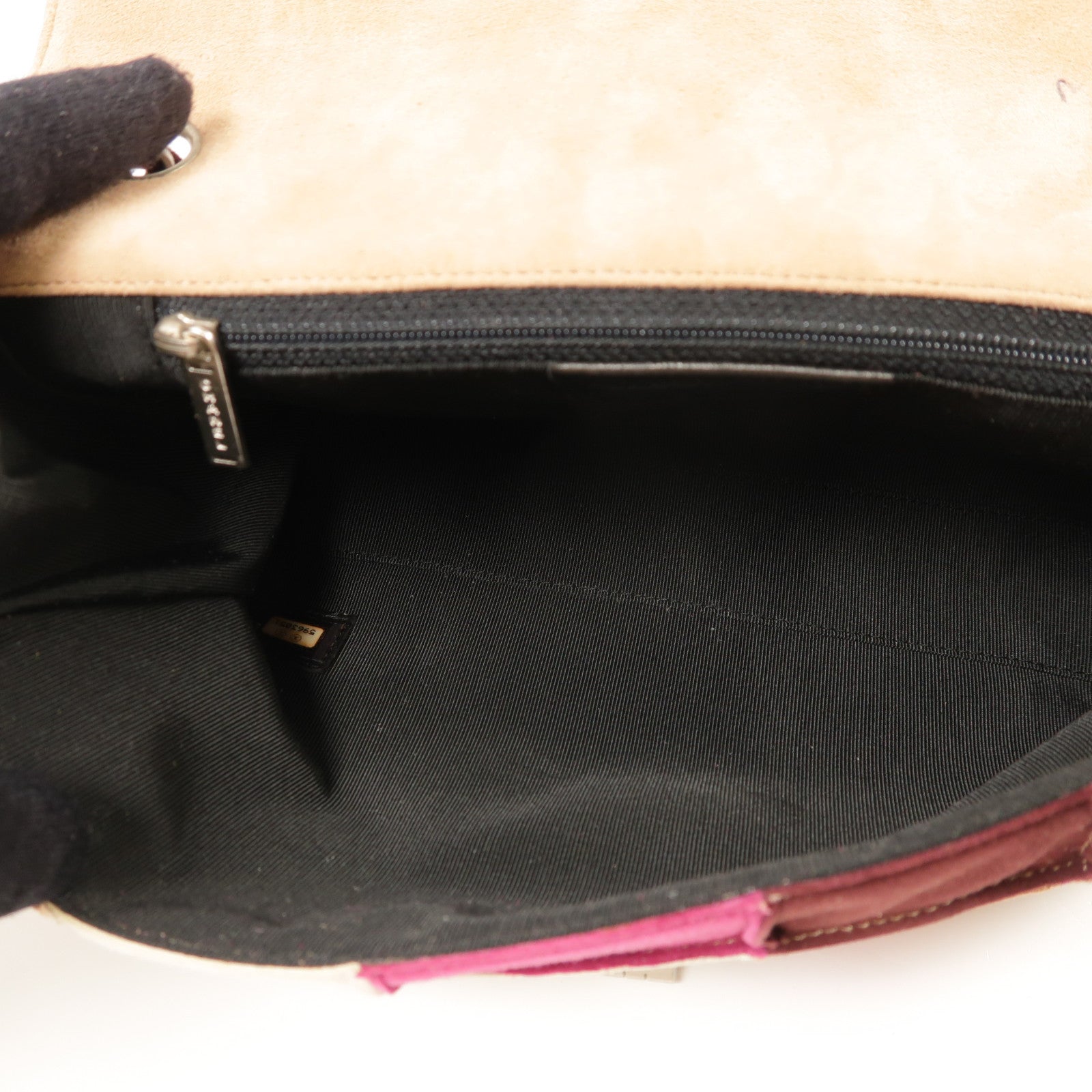 CHANEL CC SHW 2.55 Chain Shoulder Bag Suede Multicolor