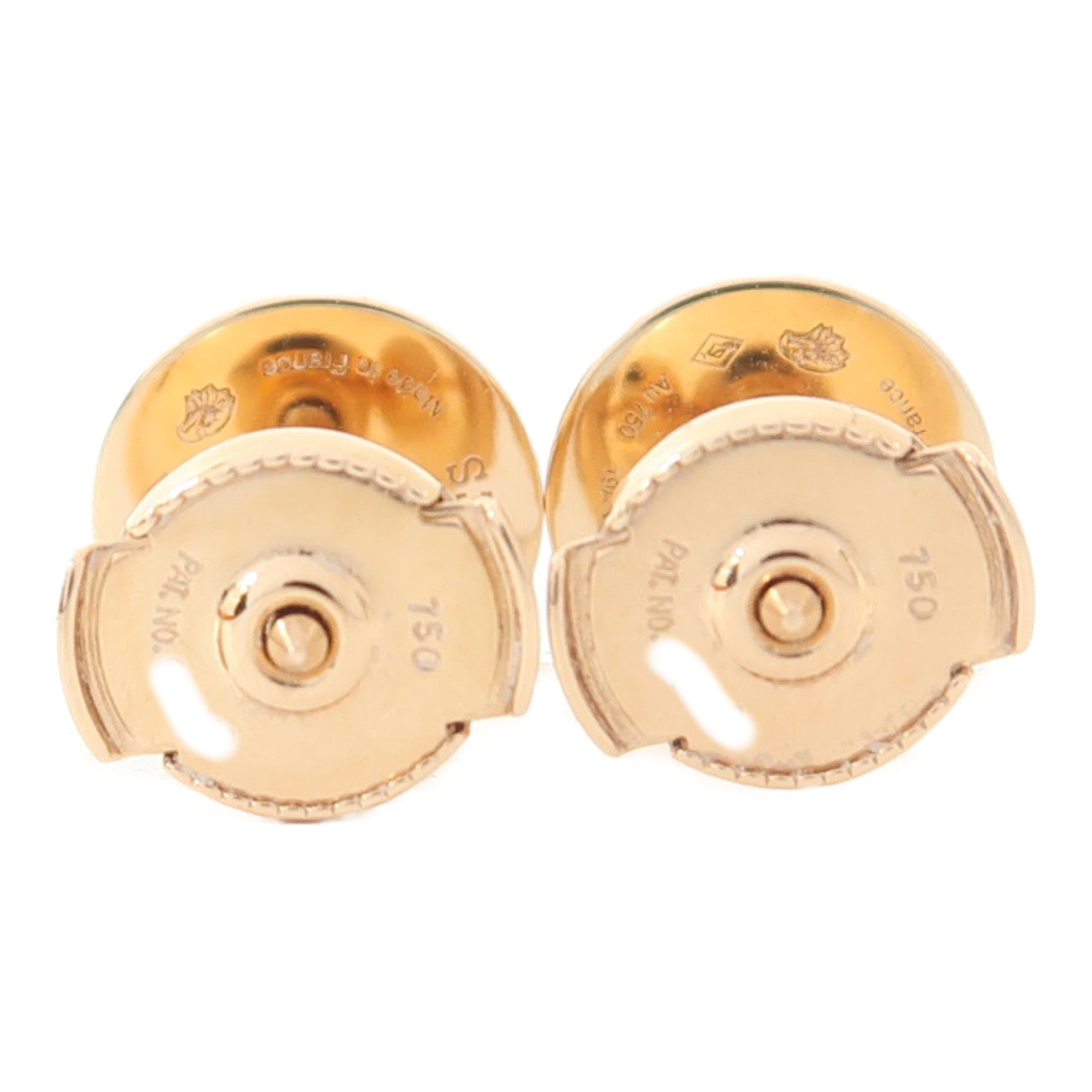 HERMES 18K玫瑰金Ex-Libris Earrings耳環金色