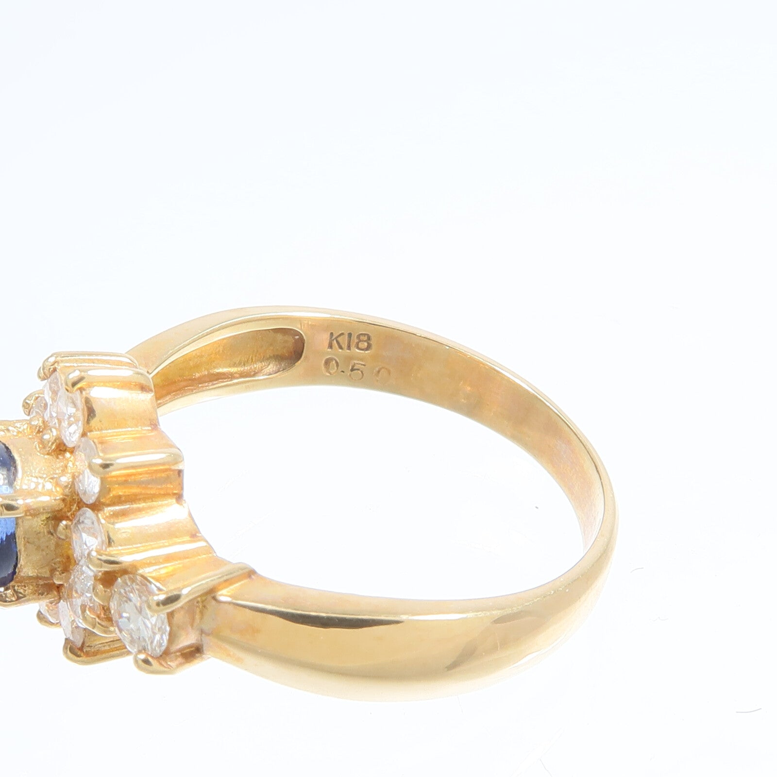 JEWELRY 18K黃金Sapphire Diamond Ring藍寶石/鑽石戒指