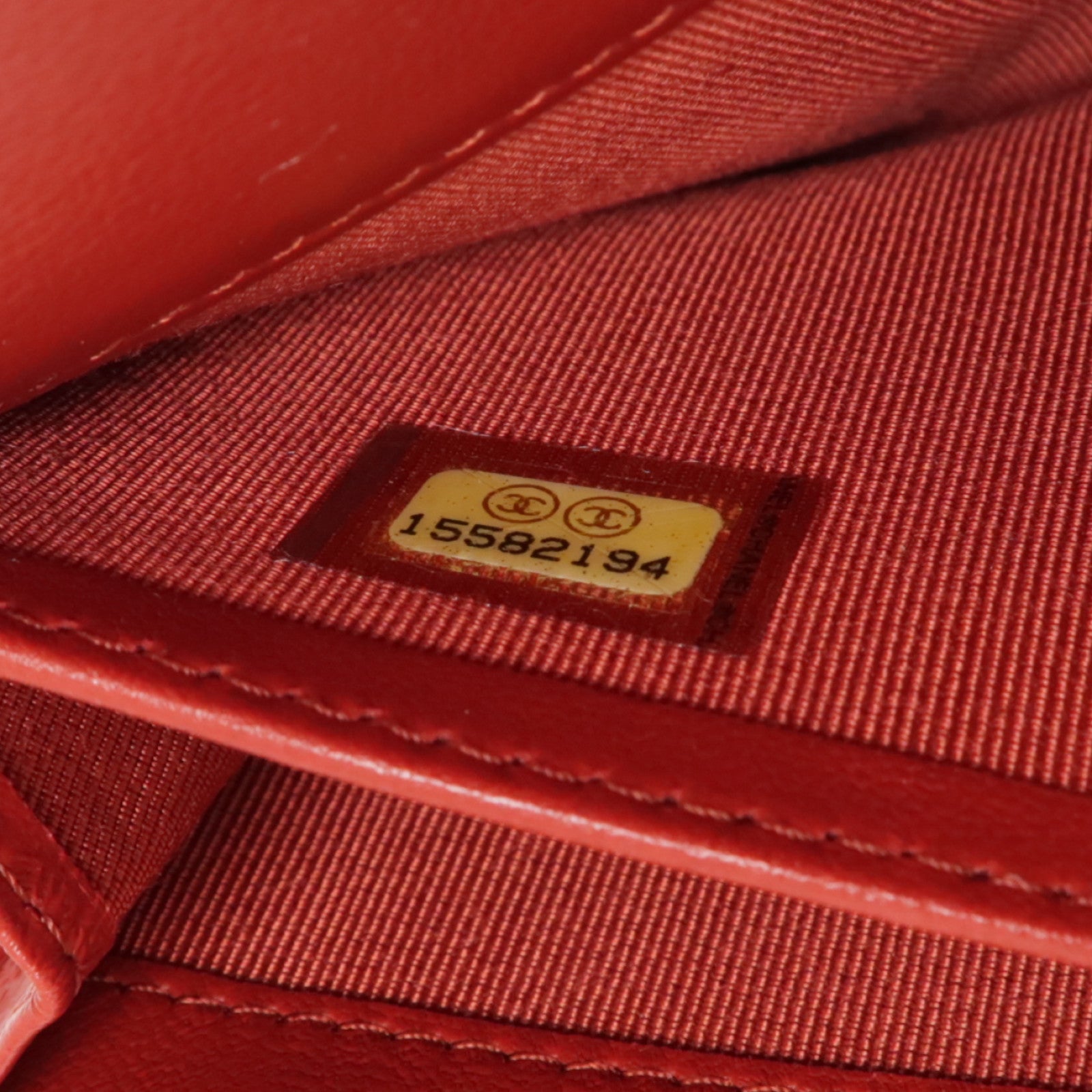 CHANEL 羊皮皮革Long Wallet銀扣長錢包