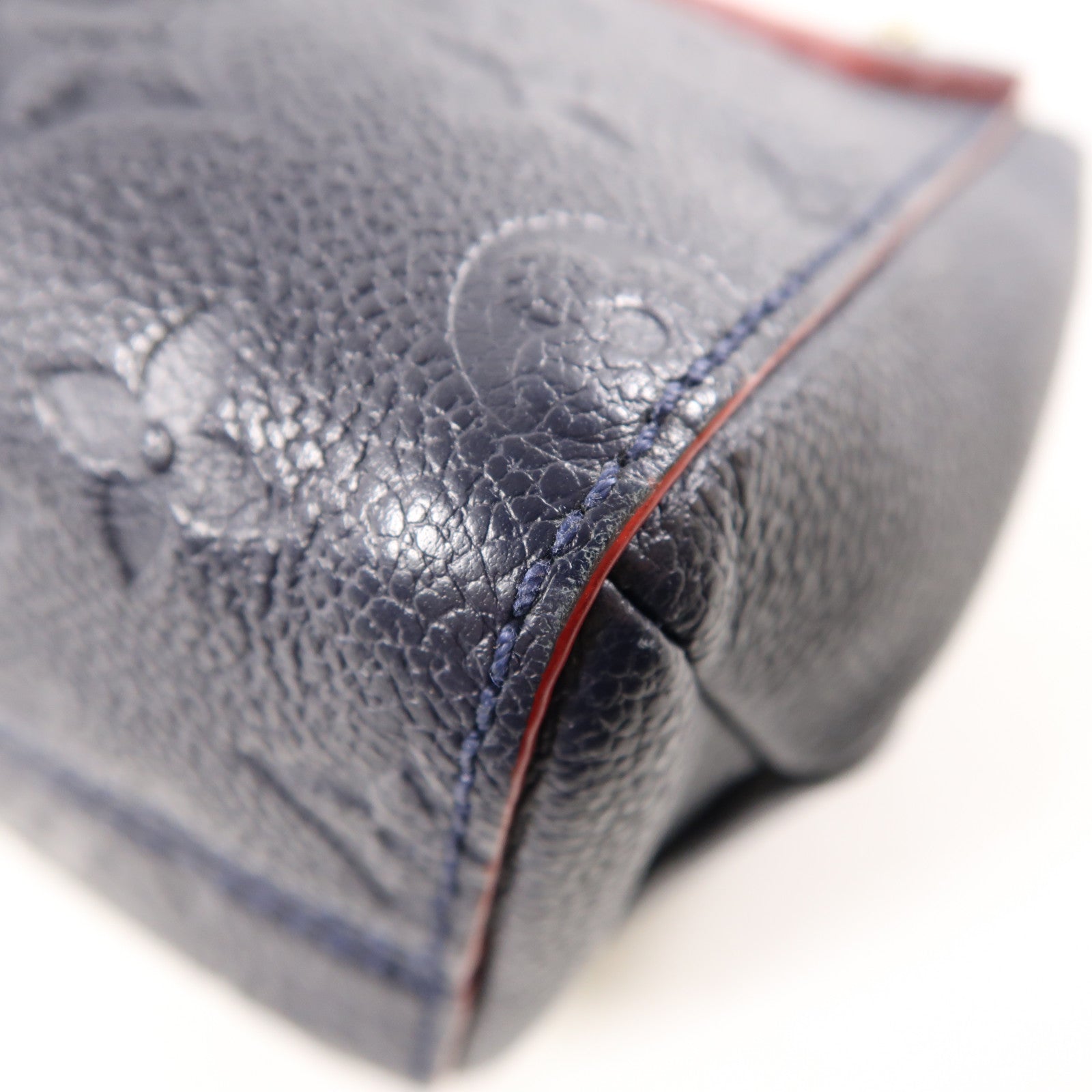 LOUIS VUITTON Monogram Empreinte Vavin PM金扣肩背袋深藍色