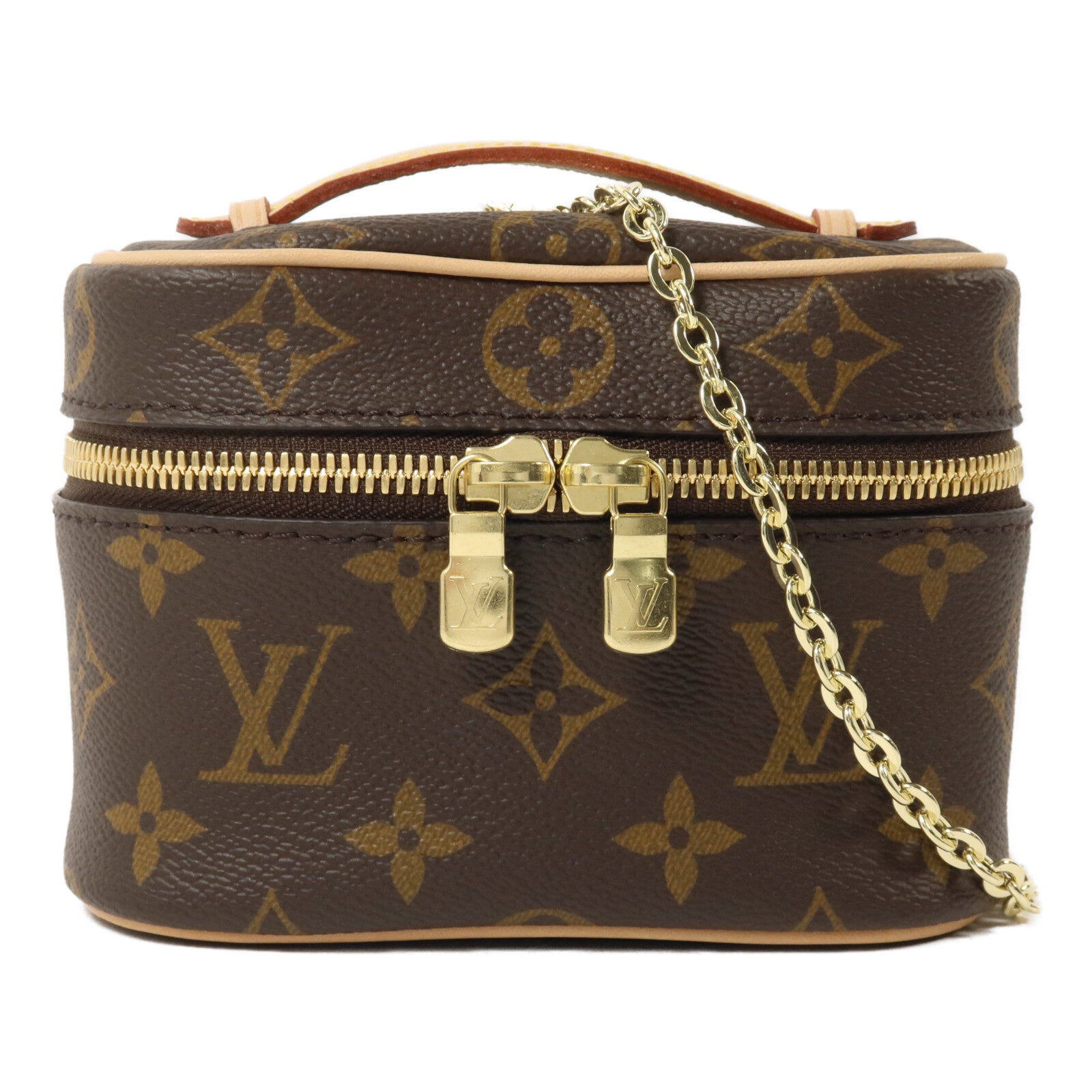 LOUIS VUITTON Monogram Nice Nano鏈帶手挽肩背兩用袋