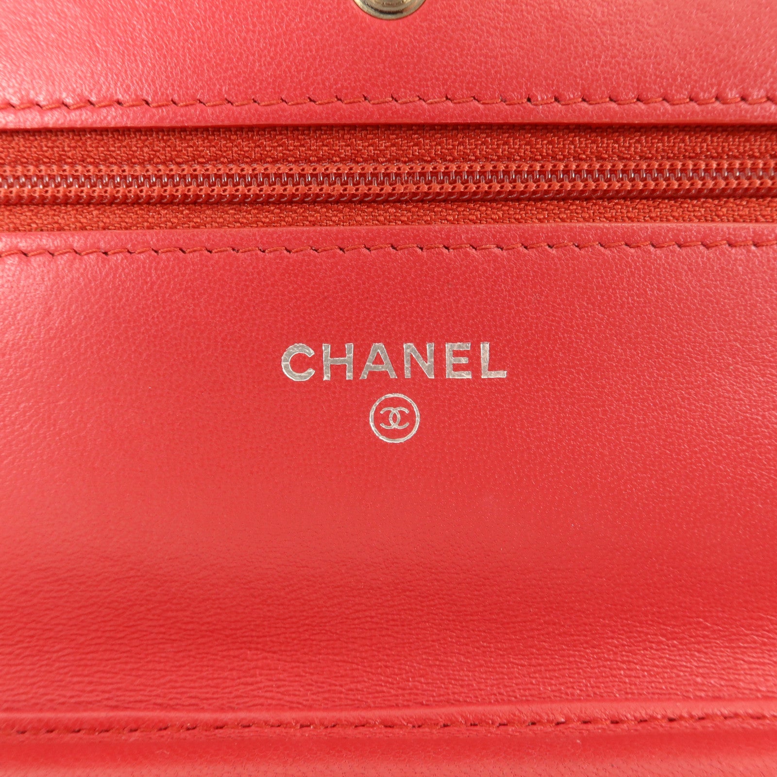 CHANEL 羊皮皮革WOC Wallet On Chain鏈帶肩背袋