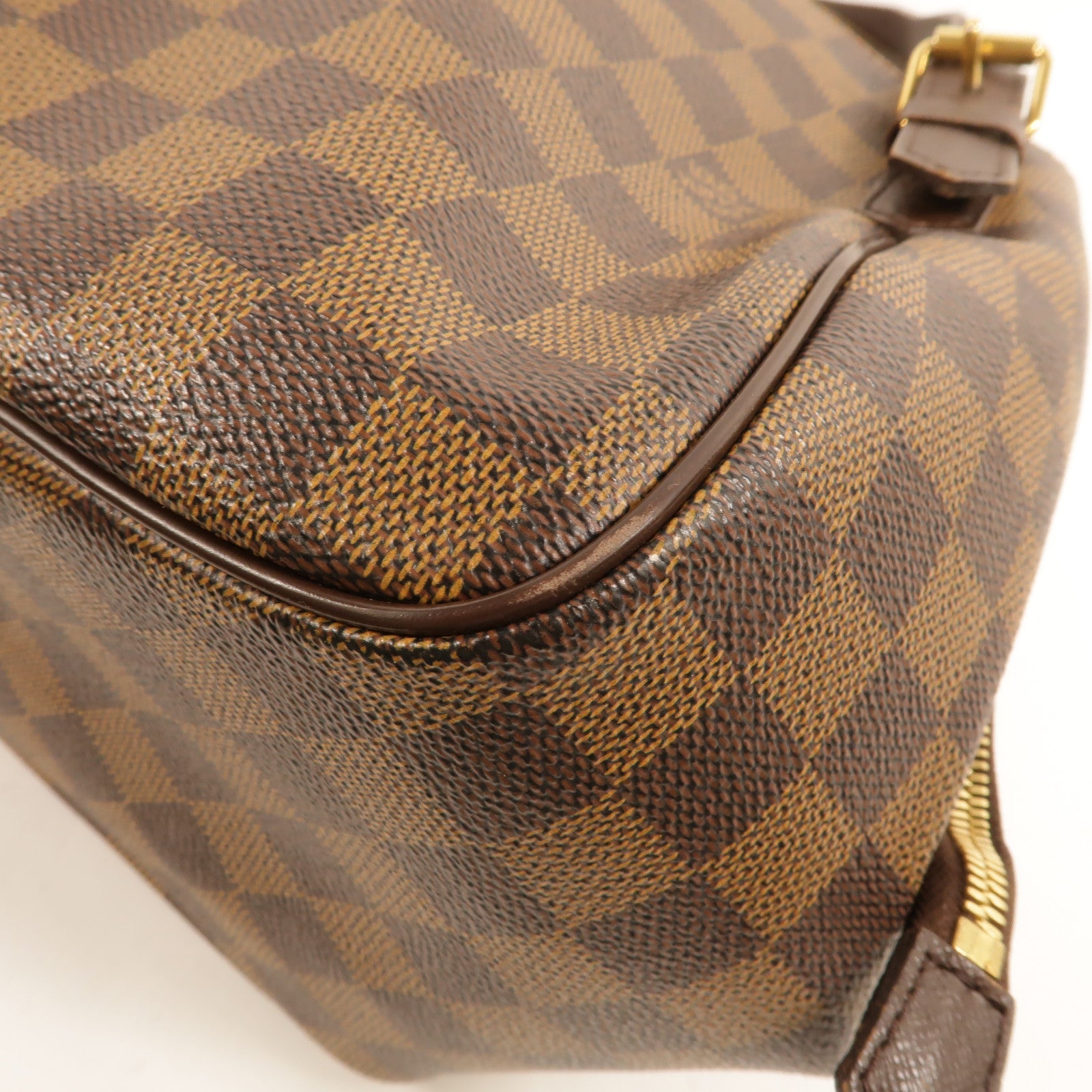 LOUIS VUITTON Damier Belem MM金扣肩背袋棕色