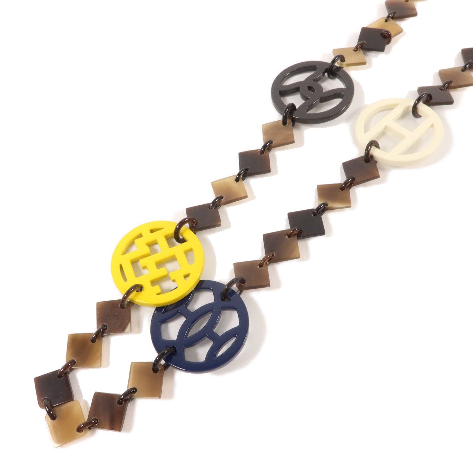 HERMES 水牛角/漆木Lena Necklace項鍊