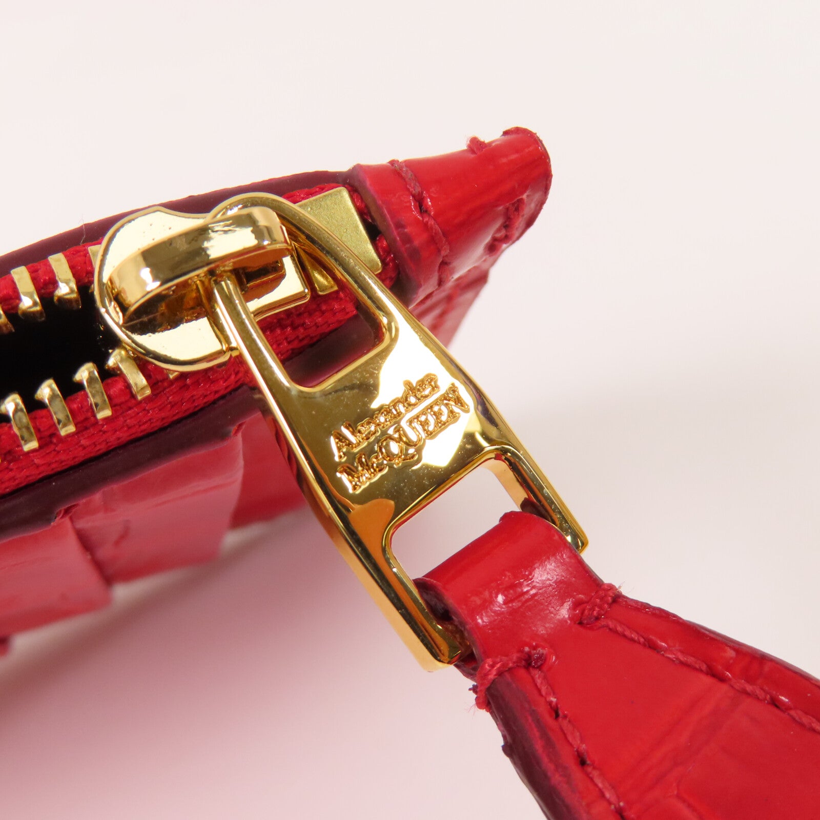 Alexander McQueen 皮革Alexander McQueen Card Case金扣卡套