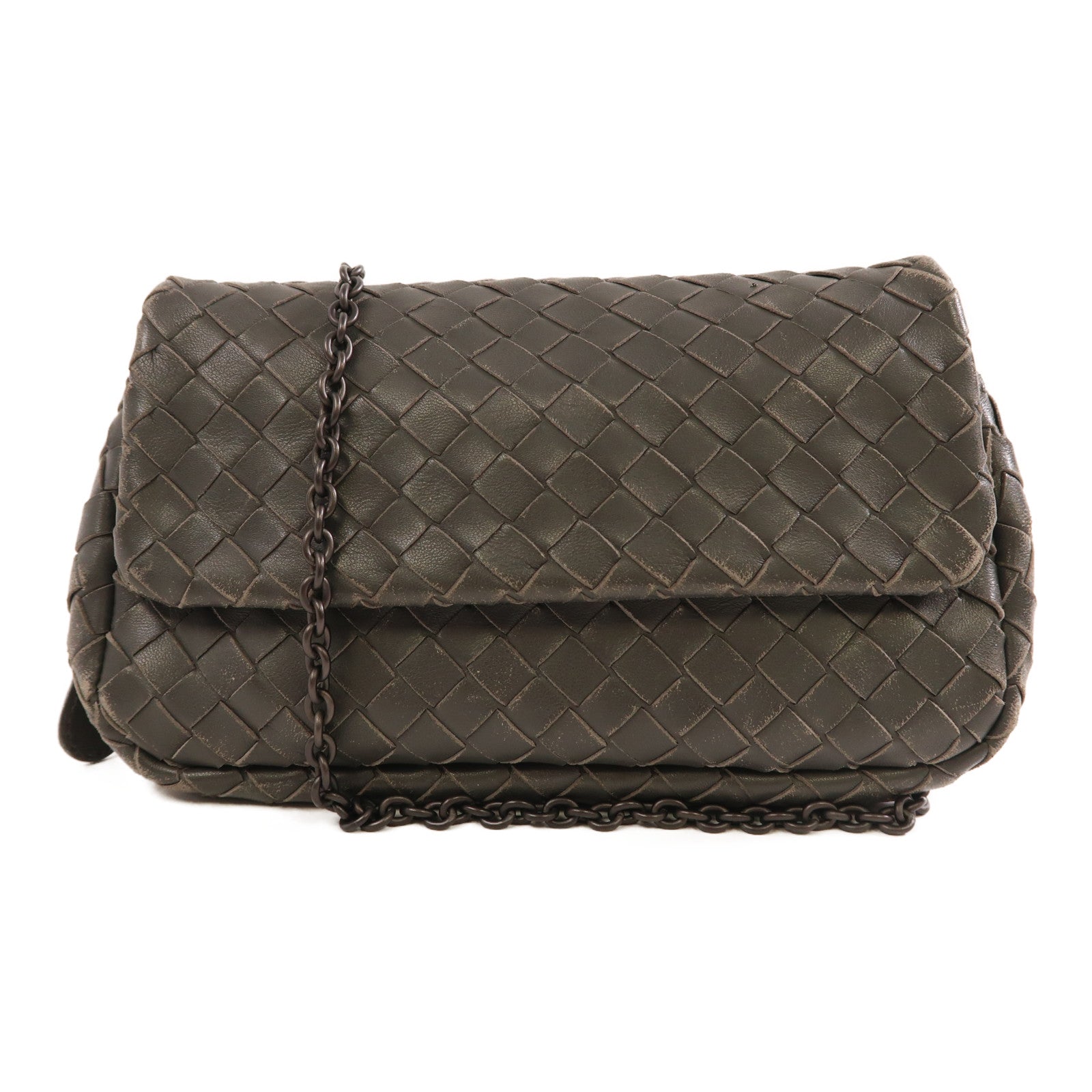 BOTTEGA VENETA 牛皮皮革Chain Shoulder鏈帶肩背手拿包兩用袋