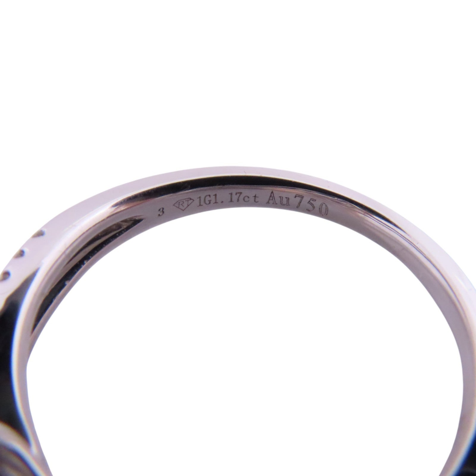 JEWELRY 18K白金/藍寶石/鑽石Sapphire Diamond Ring戒指US#7.5
