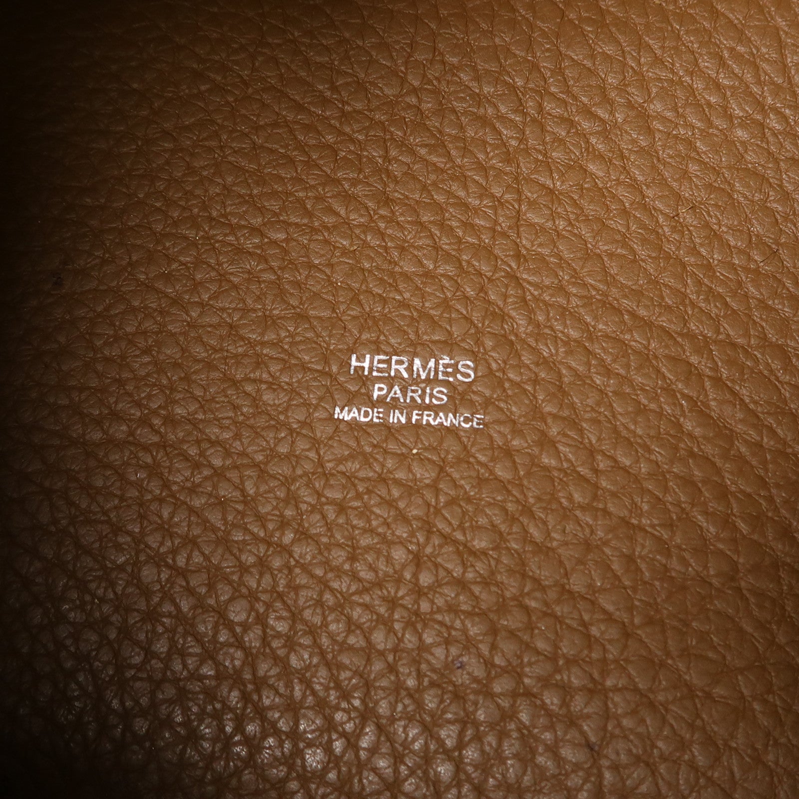 HERMES Clemence皮革Picotin PM銀扣手挽袋Alezan
