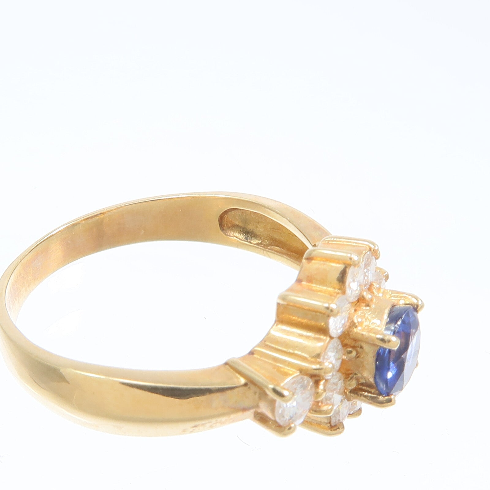 JEWELRY 18K黃金Sapphire Diamond Ring藍寶石/鑽石戒指