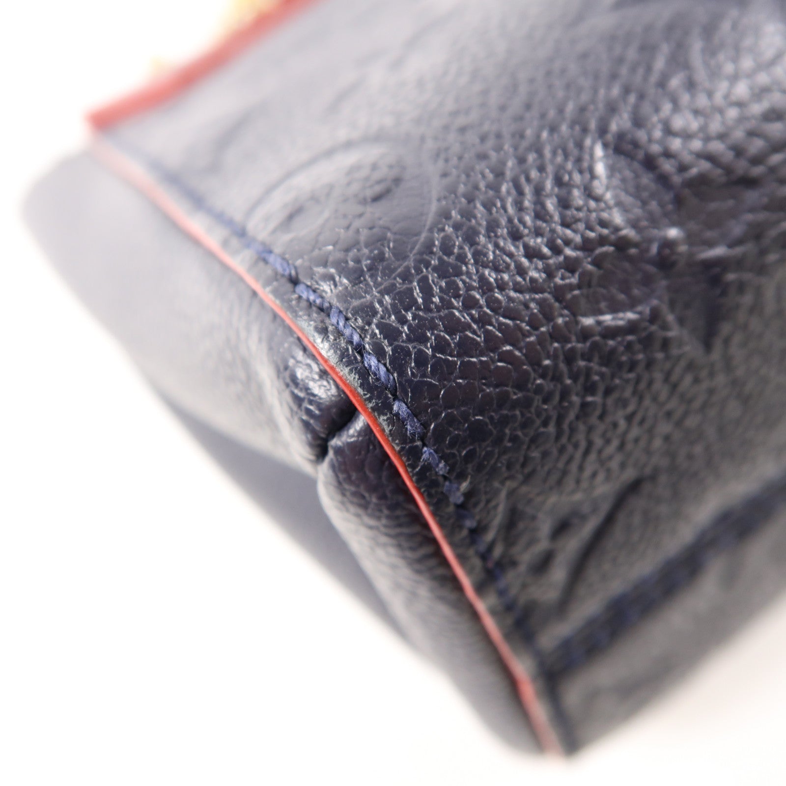 LOUIS VUITTON Monogram Empreinte Vavin PM金扣肩背袋深藍色