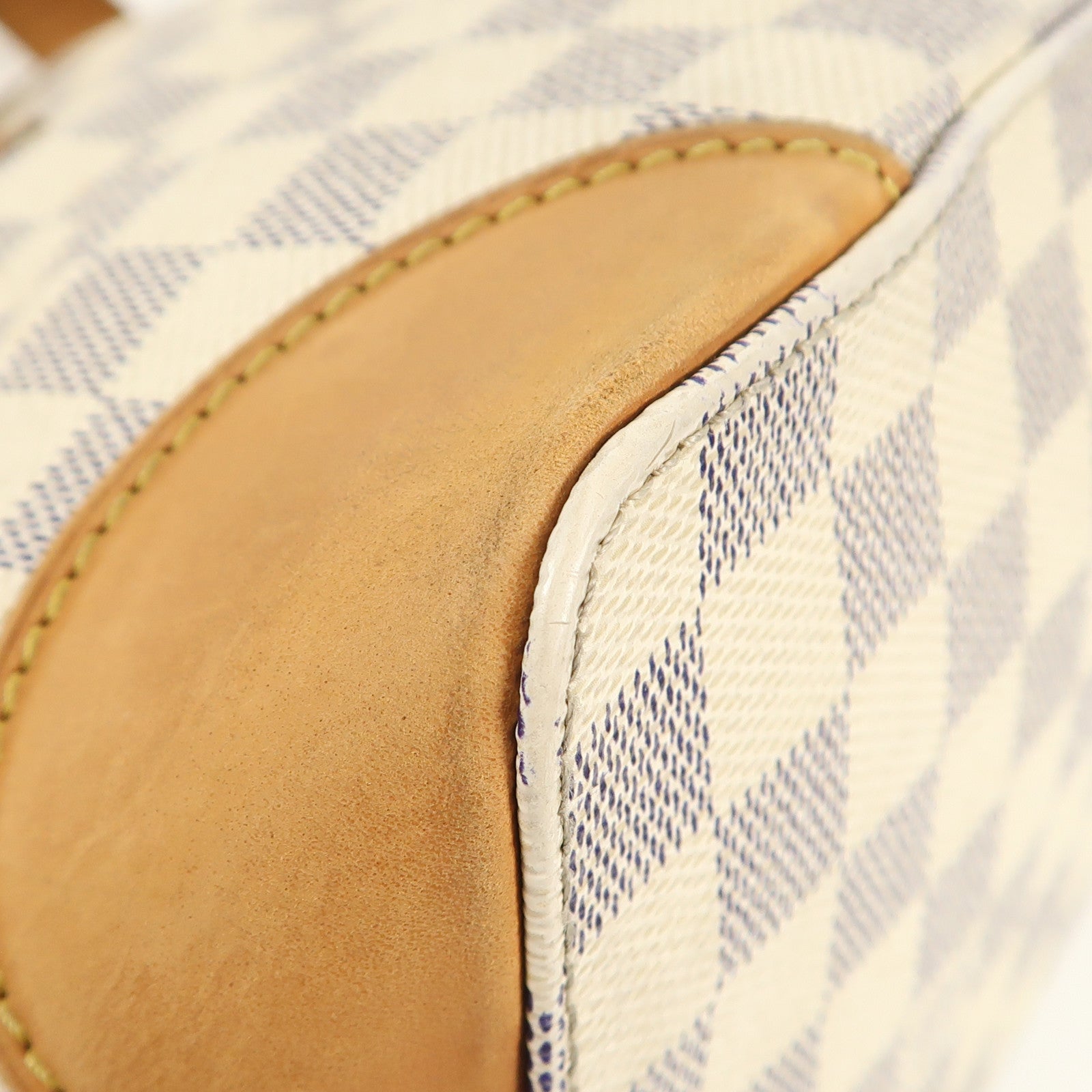 LOUIS VUITTON Damier Azur Hampstead PM金扣手挽袋