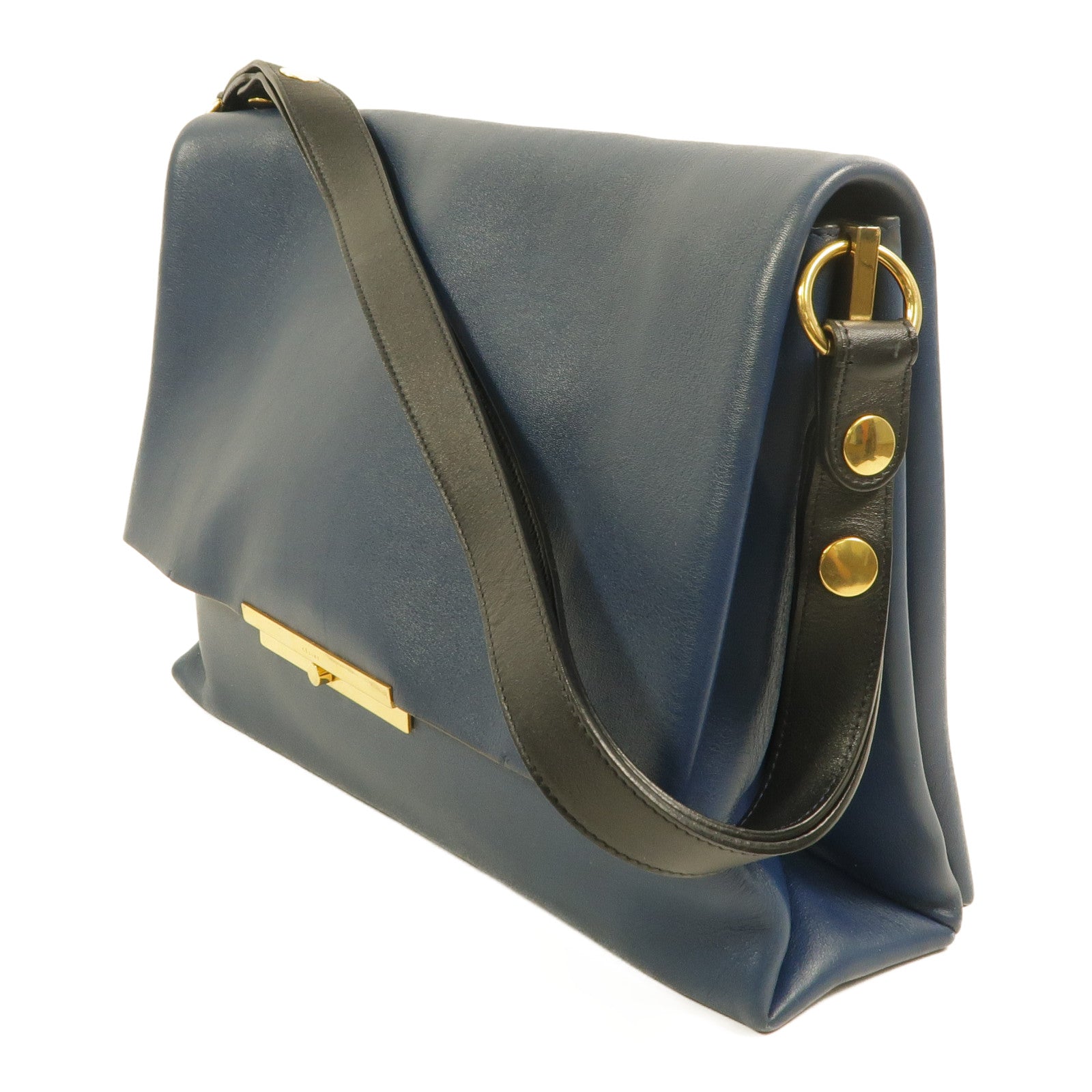 CELINE 牛皮皮革Blade Flap Bag肩背袋