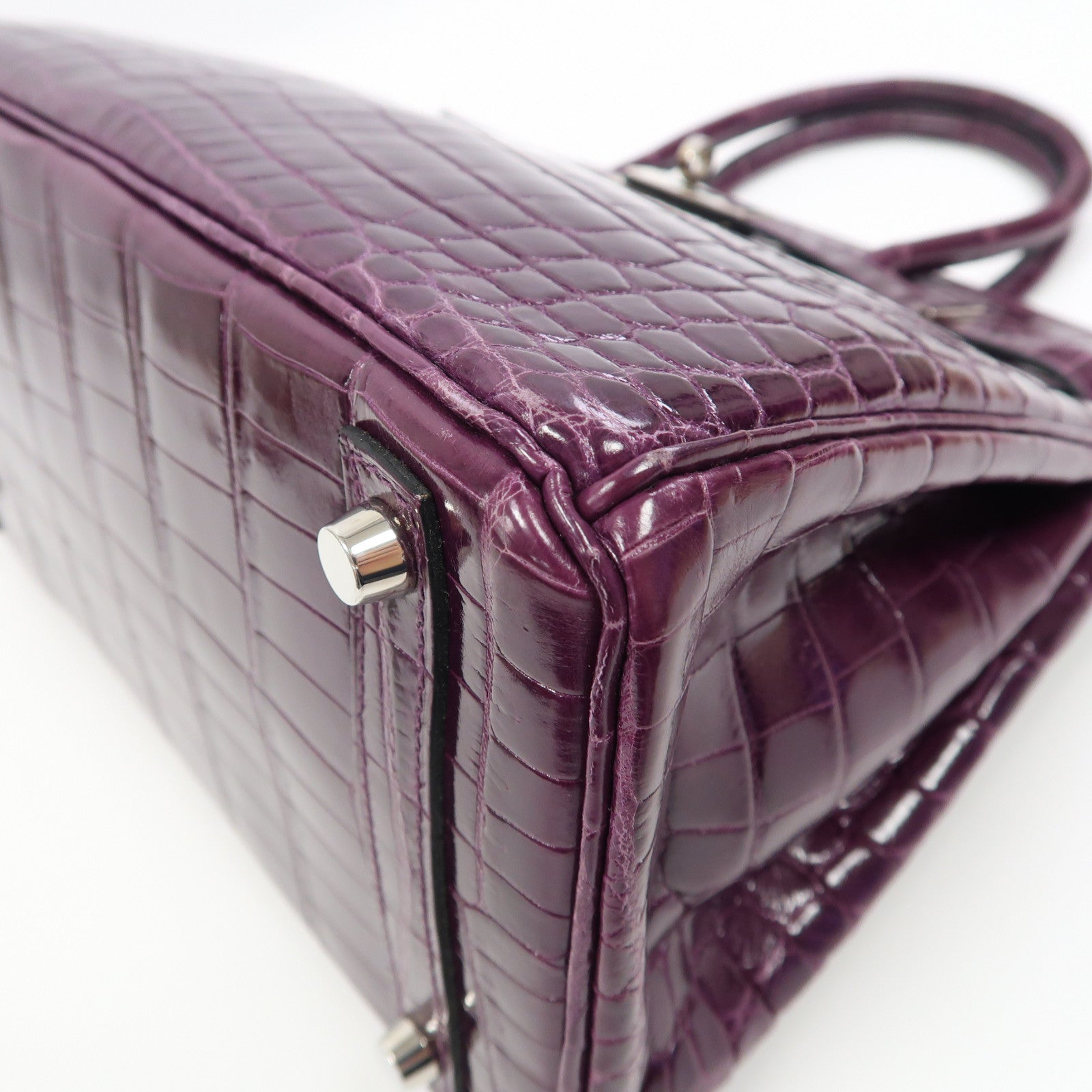 HERMES Croco Niloticus皮革Birkin 30銀扣手挽袋