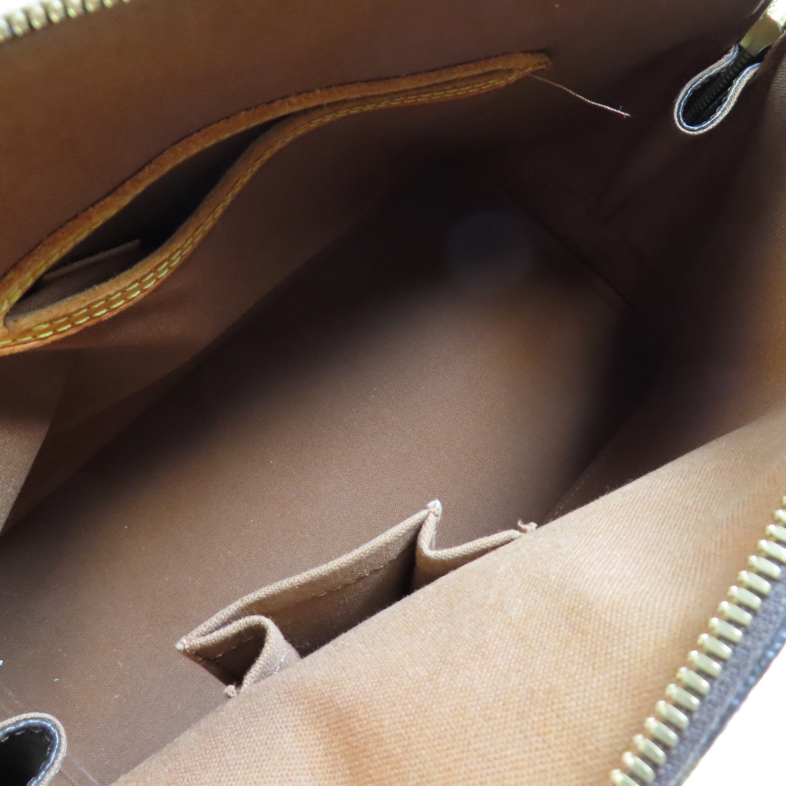 LOUIS VUITTON Monogram Alma金扣手挽袋啡色
