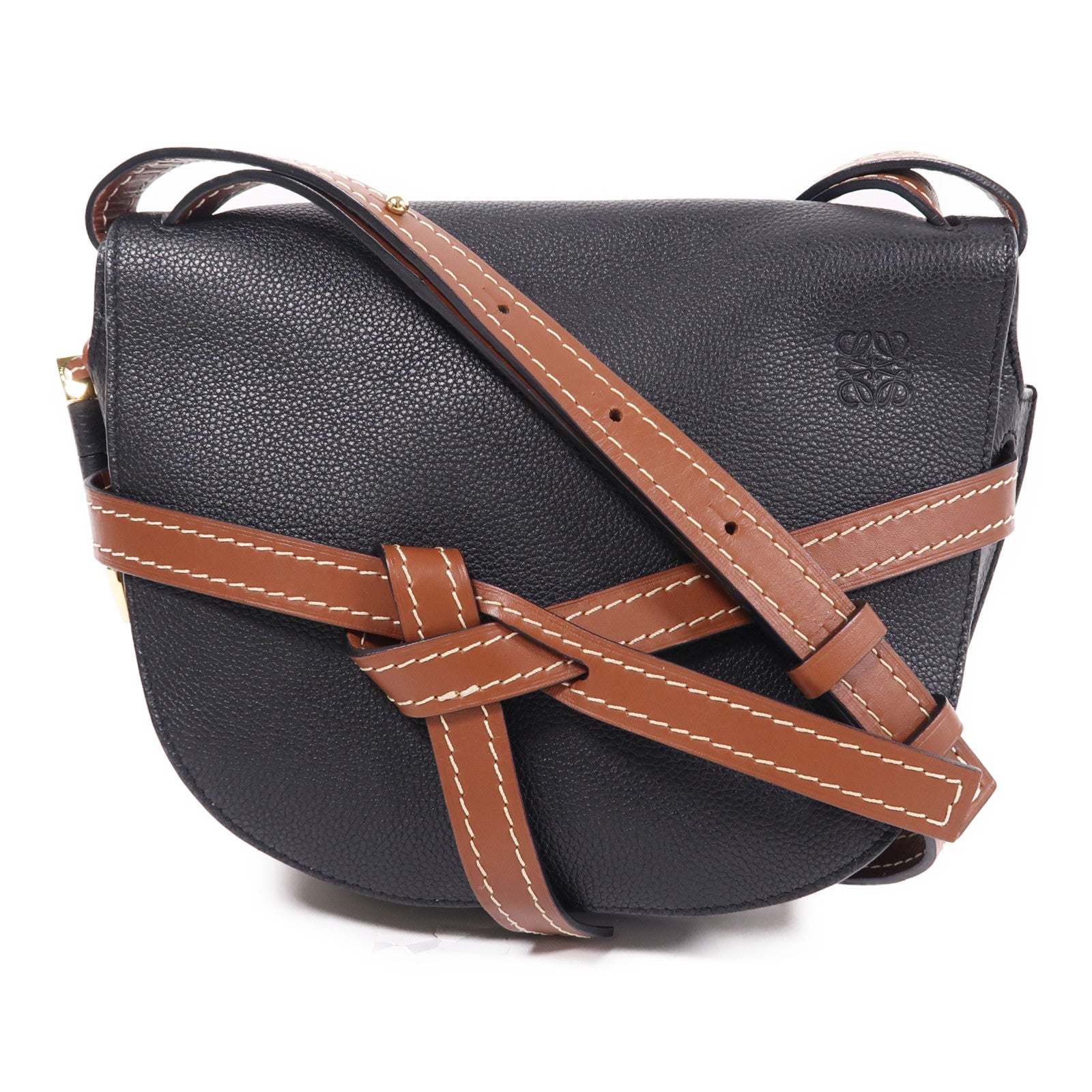 LOEWE 牛皮皮革Gate金扣肩背袋