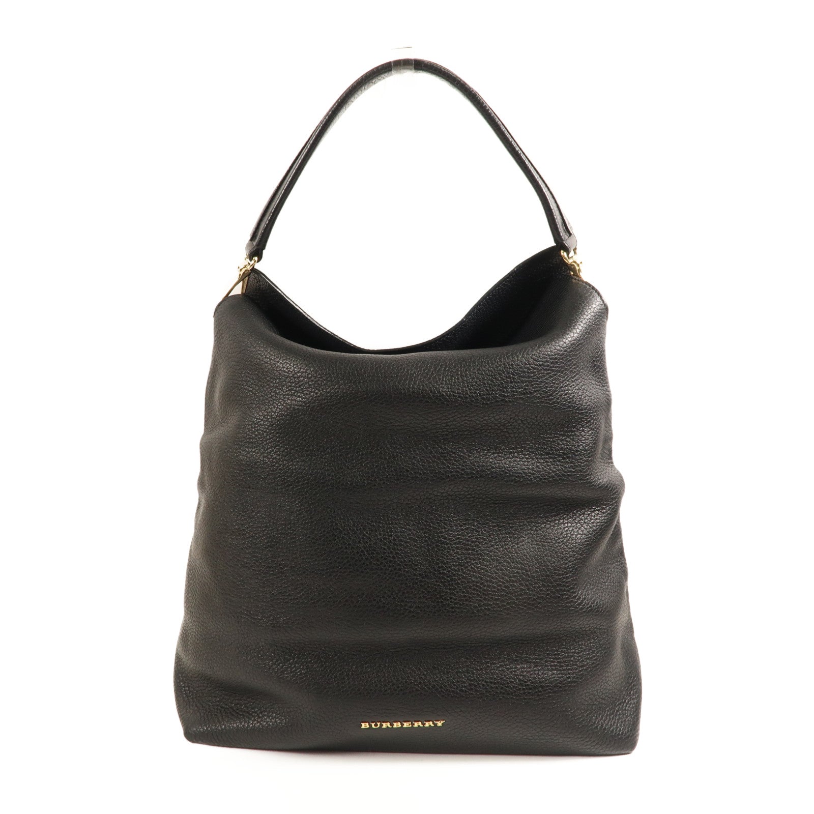 BURBERRY 牛皮皮革Hand Bag金扣手挽袋黑色