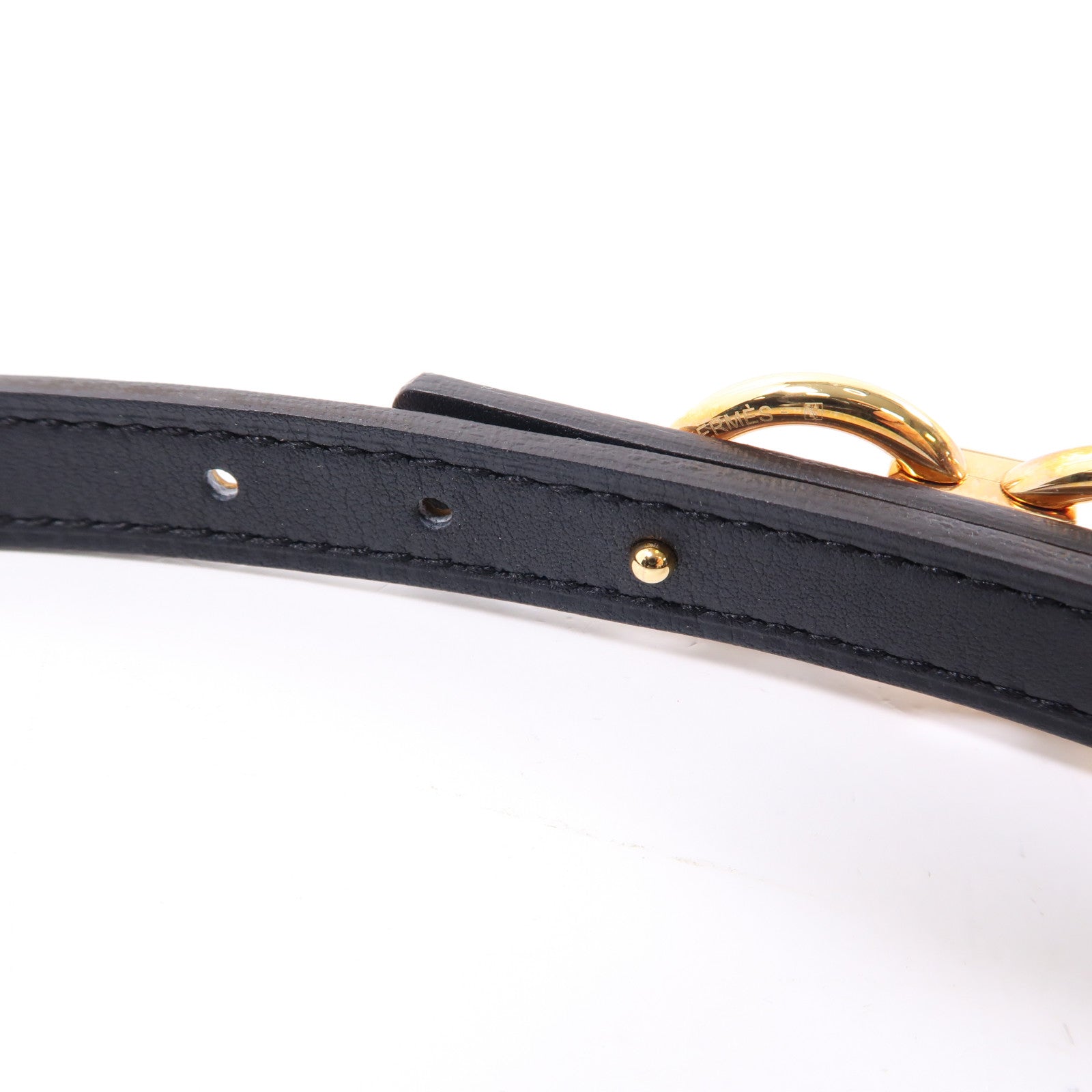 HERMES 【激減優惠】Epsom皮革Belt金扣皮帶Gold/棕色