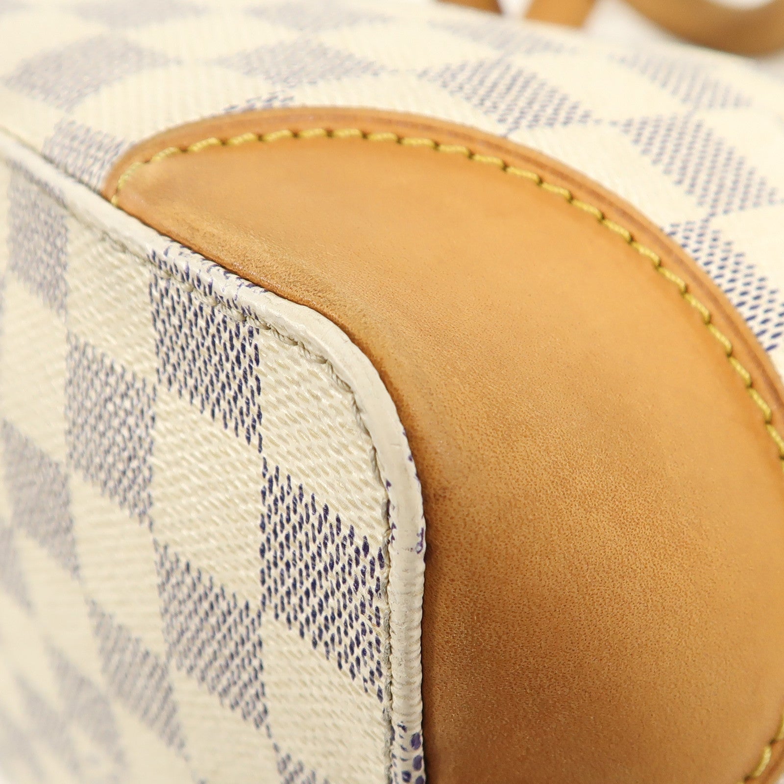 LOUIS VUITTON Damier Azur Hampstead PM金扣手挽袋